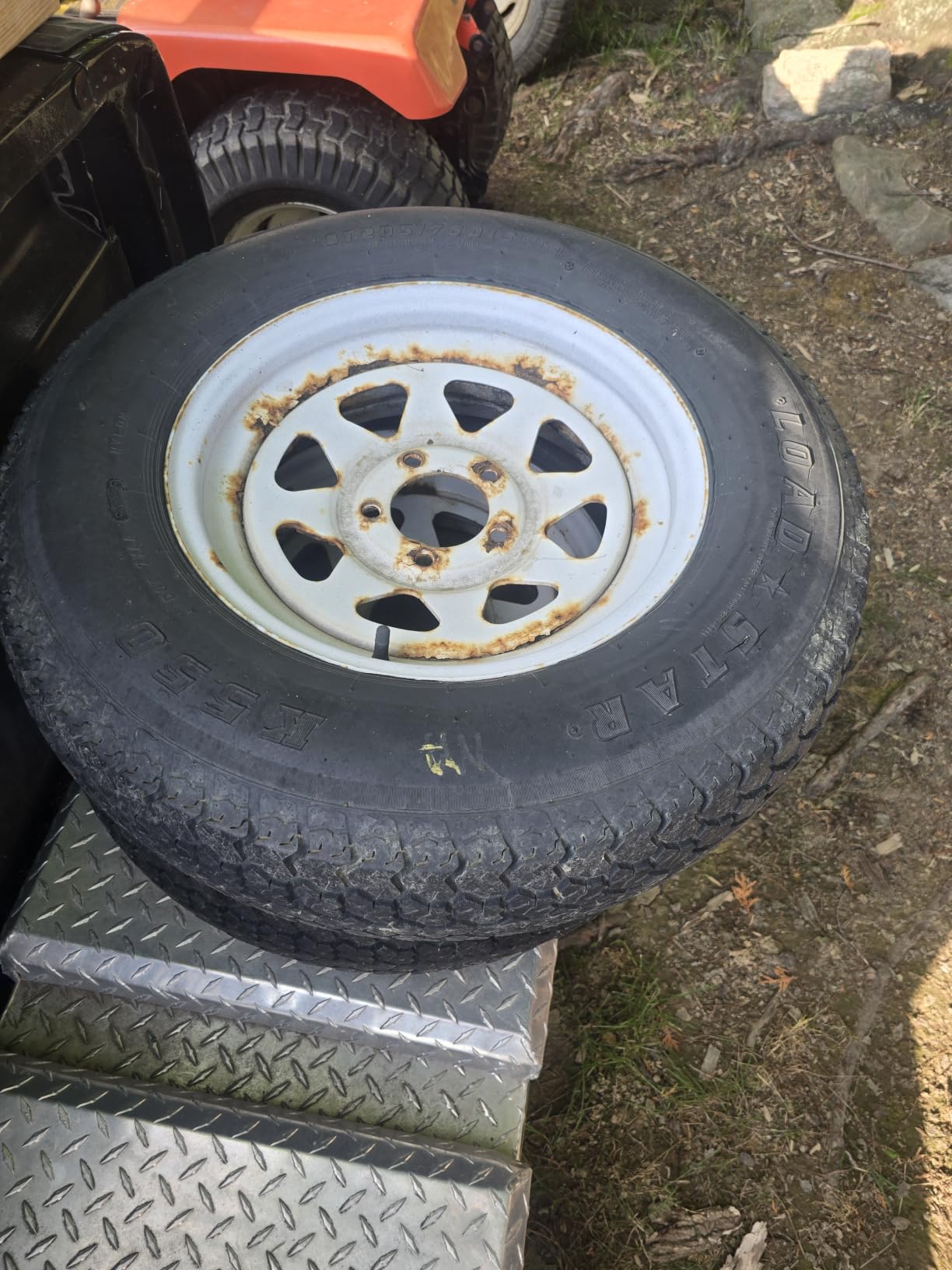 eCustomrim 2 Pack Trailer Tire Assembly ST205/75D15 Load C 5 Lug White customer photo 2