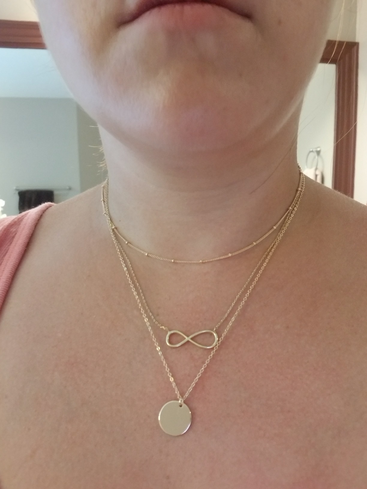 MEVECCO Dainty Pendant Layered Necklaces for Women customer photo 2