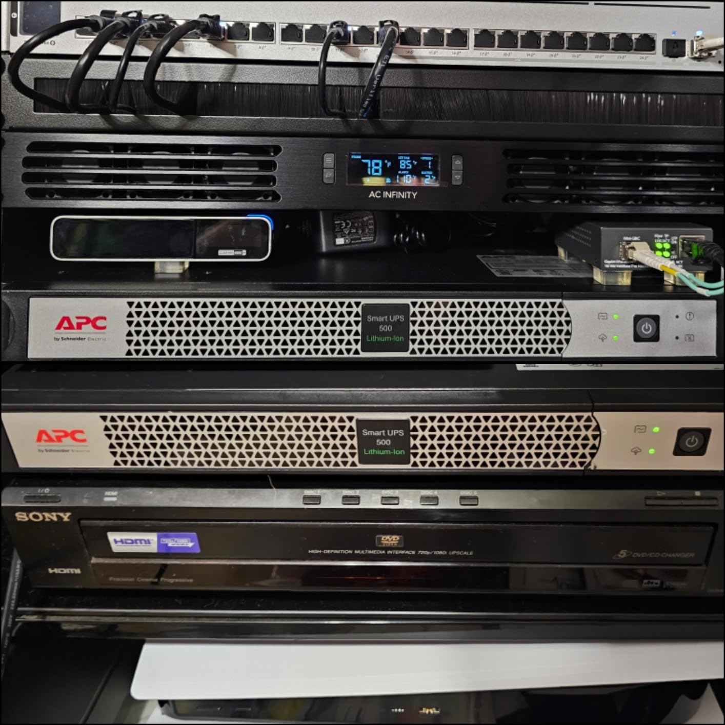 APC Smart-UPS, Lithium-ion UPS, Rackmount 1U, 120V, 4X NEMA 5-15R Outlets, SmartConnect Port, Short Depth SCL500RM1UC, Black customer photo 1