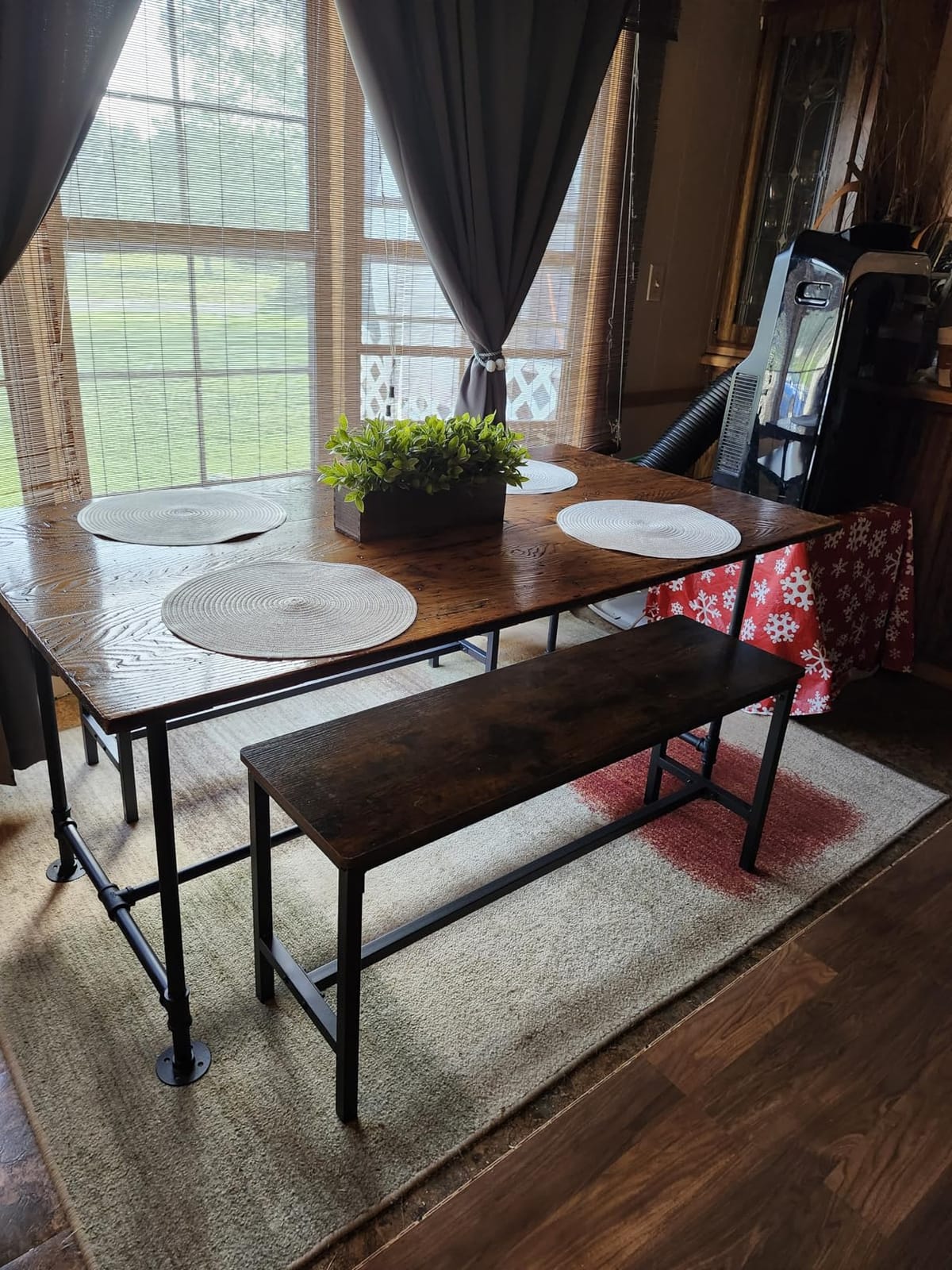 VASAGLE Dining Bench Set of 2, 42.5'' Kitchen Bench customer photo 1
