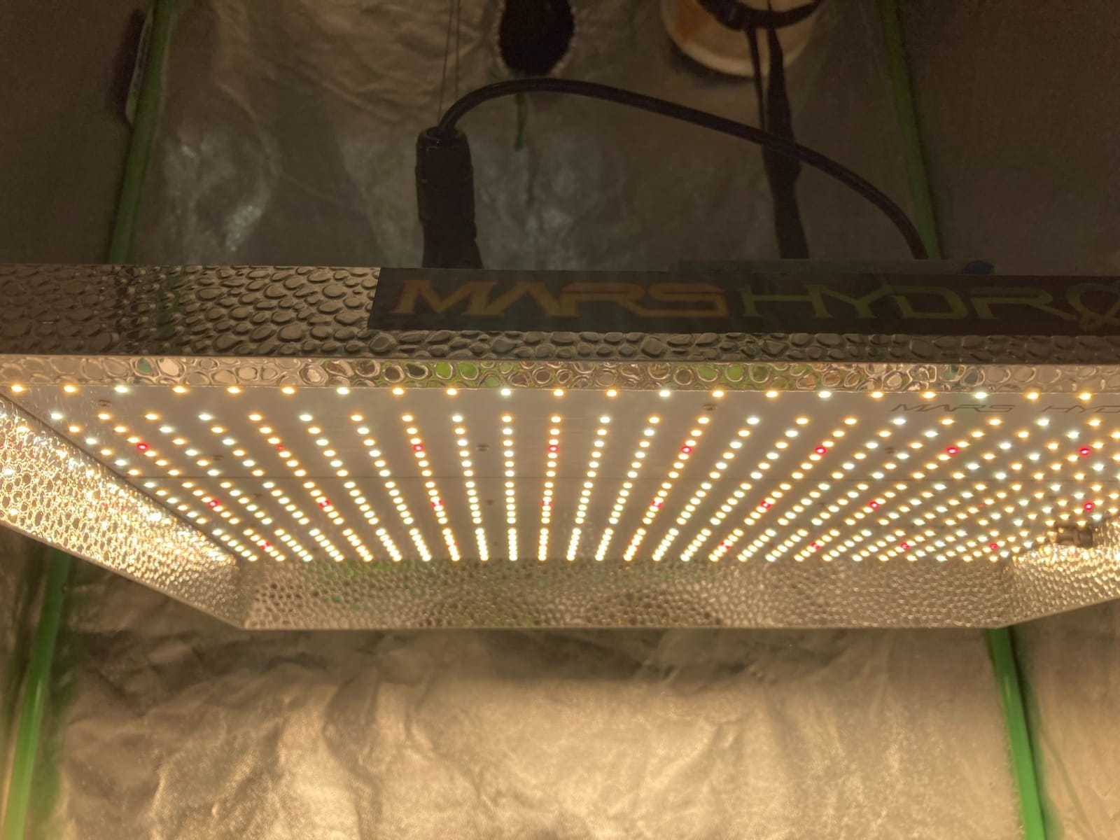 MARS HYDRO 100W TS600 2x2ft Dimmable LED Grow Lights for Indoor Plants | Patented Reflective Hood Updated Diode Layout Even Full Spectrum Coverage for Seedling, Veg, & Bloom in 2x2/3x3 Grow Tent customer photo 1