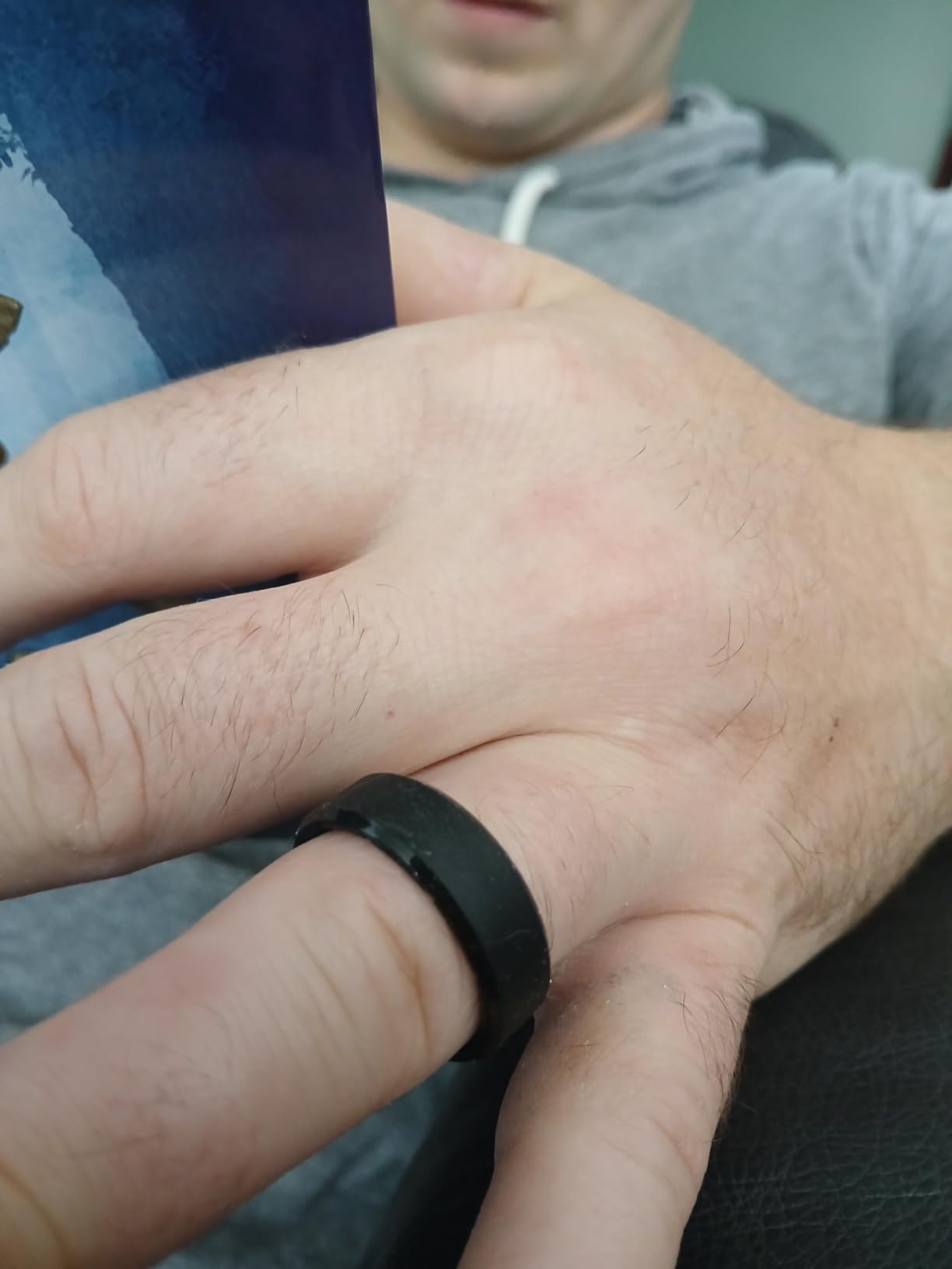 Groove Life Edge Silicone Ring for Men, Breathable Rubber Wedding Band customer photo 2