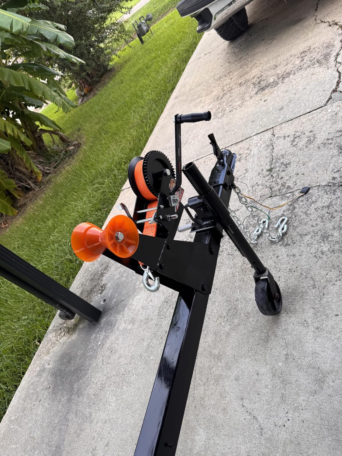 OPENROAD 1600lbs Hand Winch Boat Winch, Hand Crank Winch with 10m (32ft) Cable Manual Winches, Two-Way Adjustable Boat Trailer Winch, Corrosion Resistant Towing Winches (1600lbs) customer photo 2