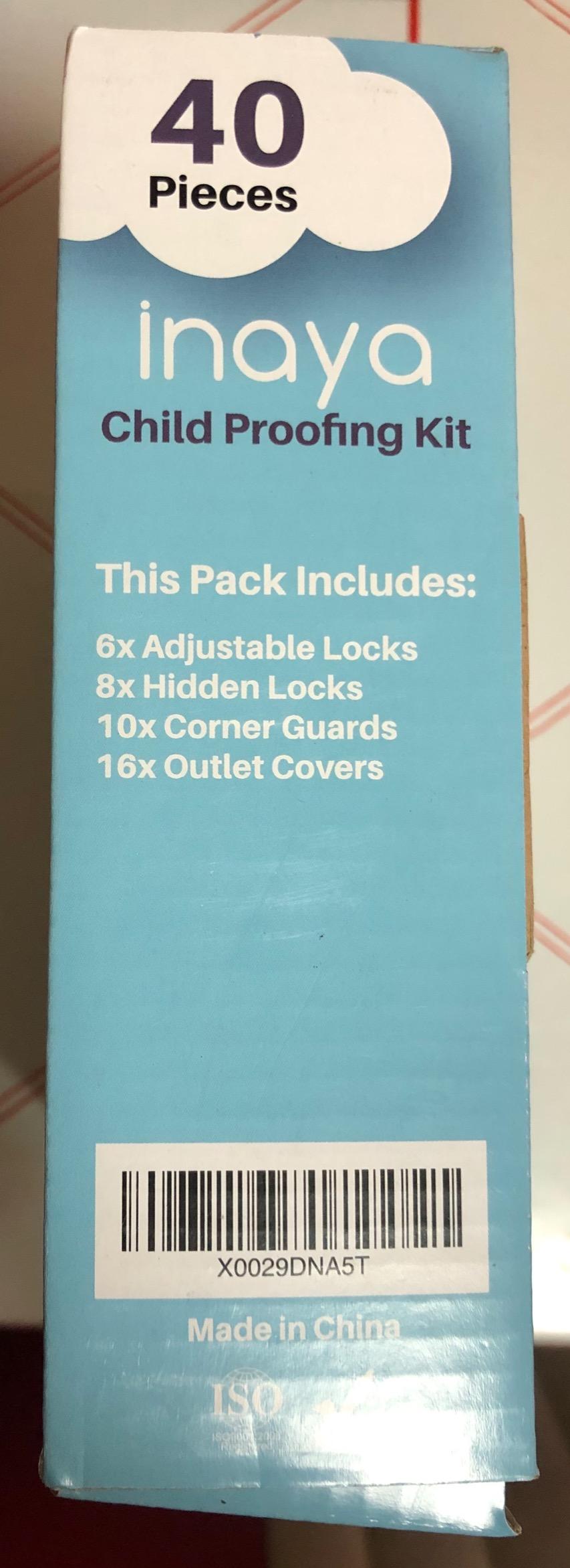Inaya Complete Baby Proofing Kit - Child Safety Hidden Locks for Cabinets & Drawers, Adjustable Safety Latches, Corner Guards and Outlet Covers - Baby Proof Pack to Keep Your Child Safe at Home customer photo 1