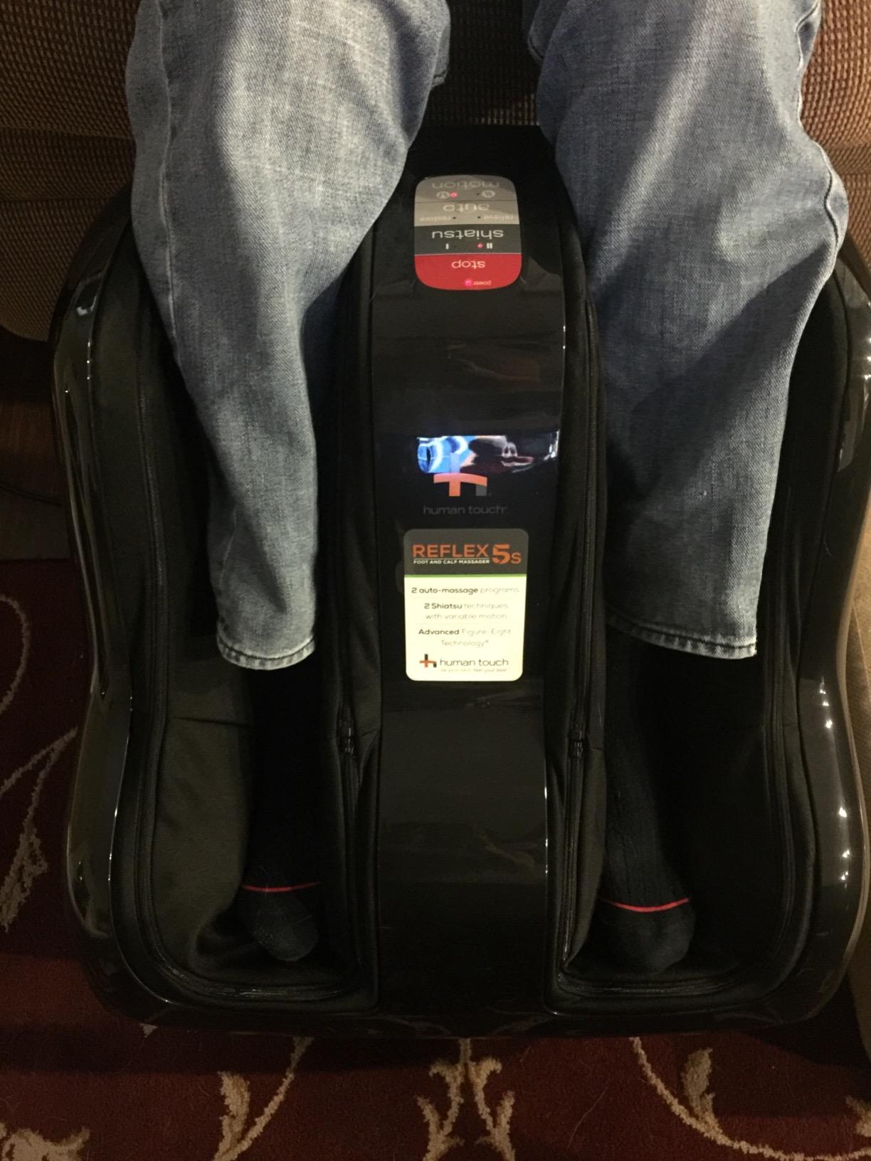 Human Touch Reflex5s Foot & Calf Massager Plantar Fasciitis - HSA Approved | Shiatsu Neuropathy Treatment compression edema pain relief feet aches swell calf machine electric masajeador de pies customer photo 2