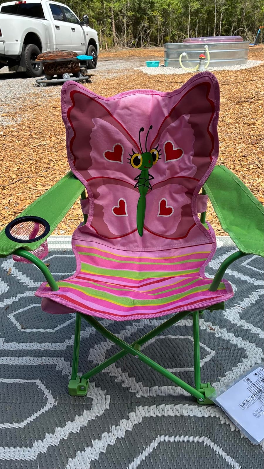 Melissa & Doug Bella Butterfly Child's Outdoor Chair customer photo 2