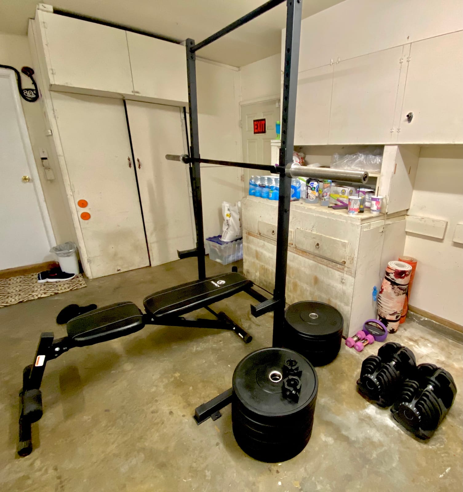 800LB Capacity Squat Rack with Pull Up Bar, Adjustable Power Cage, Home Gym customer photo 1