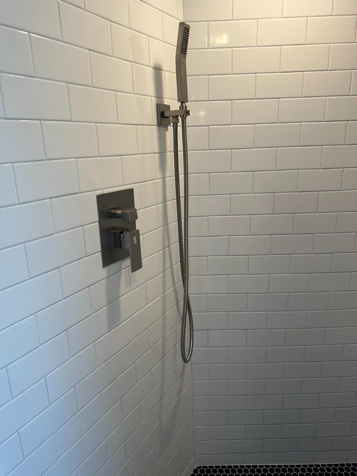 SR SUN RISE Shower Faucet Set 10-Inch Rainfall Shower Head Matte Black customer photo 1