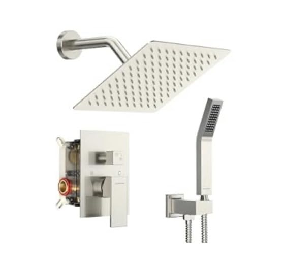 SR SUN RISE Shower Faucet Set 10-Inch Rainfall Shower Head Matte Black customer photo 2