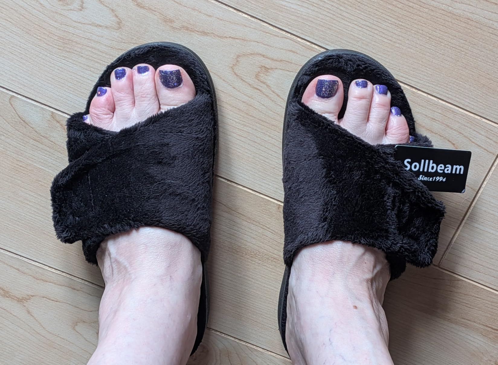 SOLLBEAM Women's Plantar Fasciitis Fuzzy House Orthopedic Adjustable Slippers With Arch Support Orthotic Heel Cup Sandals For Ladies customer photo 1