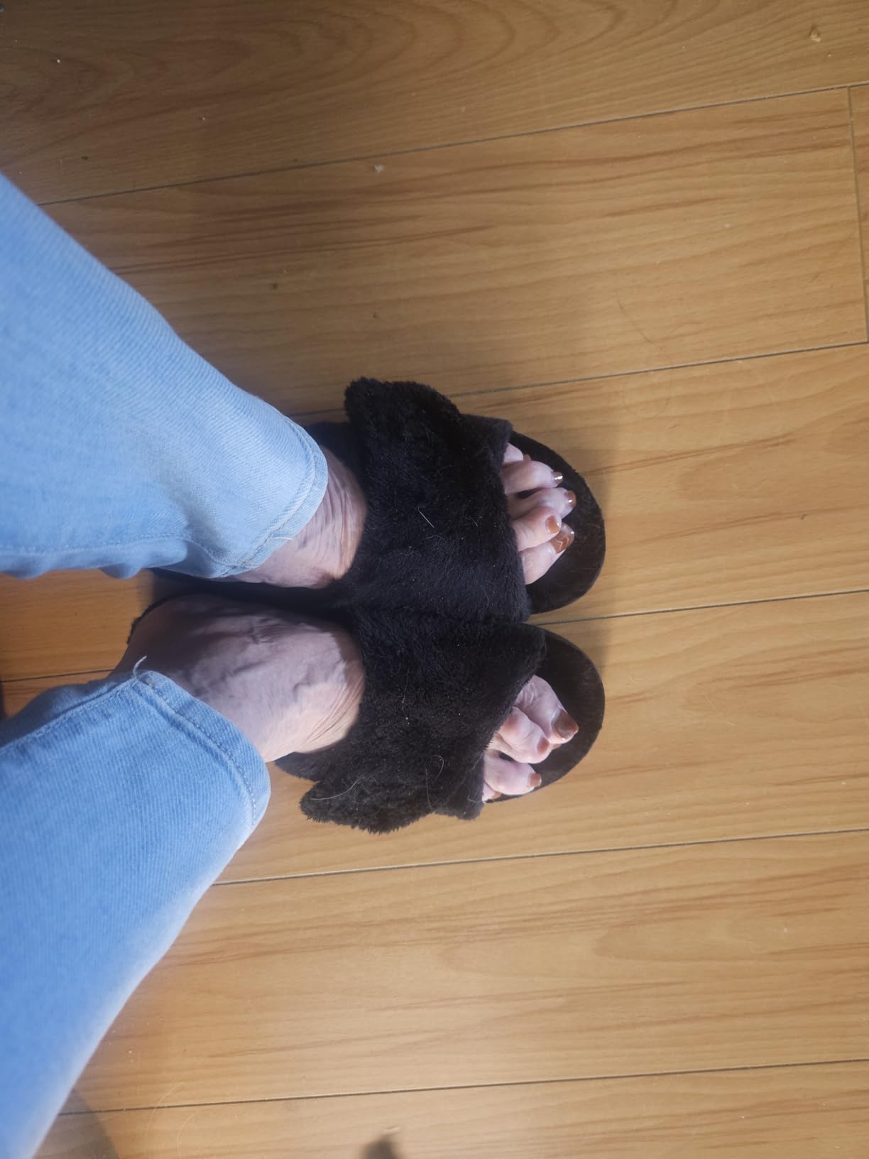 SOLLBEAM Women's Plantar Fasciitis Fuzzy House Orthopedic Adjustable Slippers With Arch Support Orthotic Heel Cup Sandals For Ladies customer photo 2