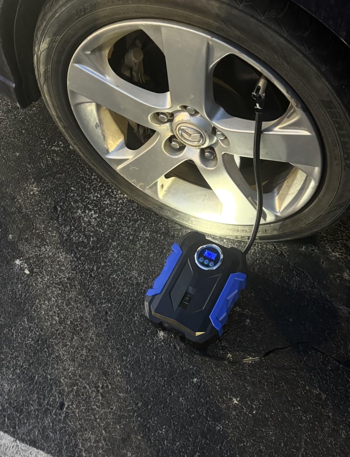 Digital Air Compressor for Car Auto Pump Portable Tire Inflator with LED Light DC 12V customer photo 2