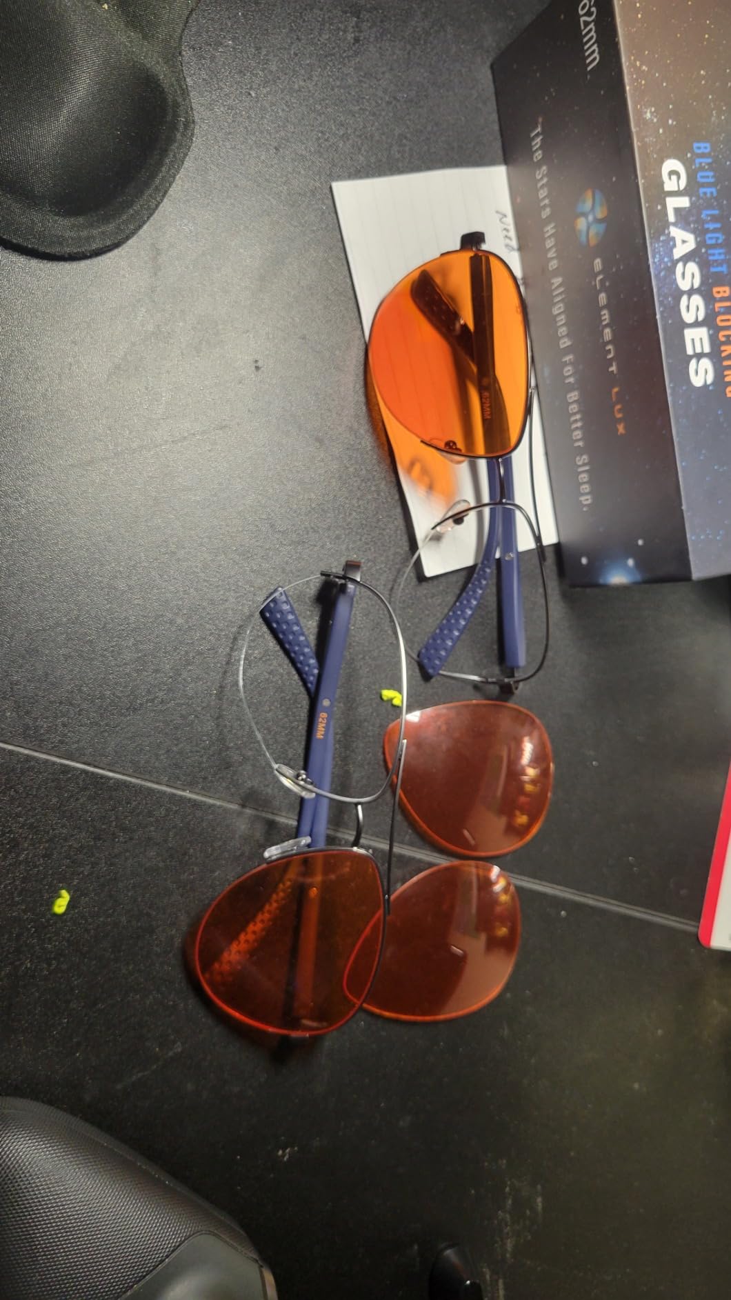 Blue Light Blocking Glasses Amber Lenses | For Eyestrain Relief, Better Sleep, Computer Screen Blockers customer photo 2