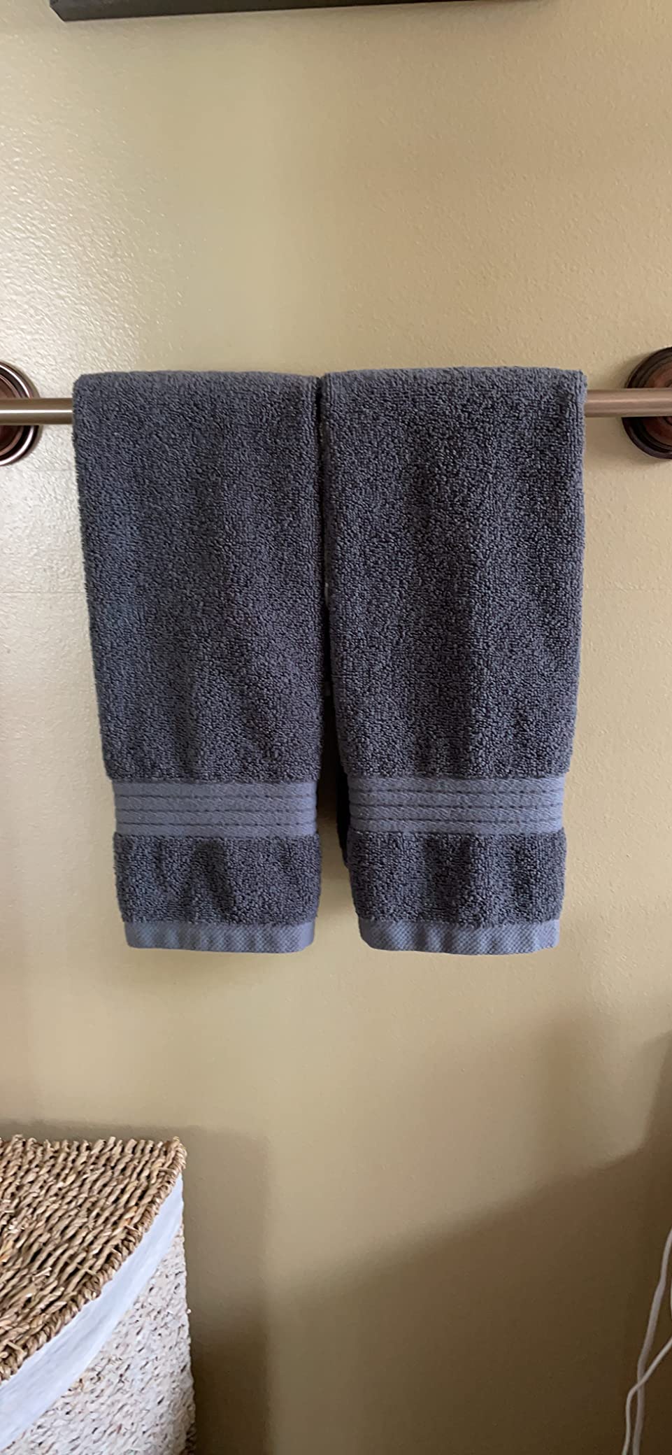 Utopia Towels 6 Piece Hand Towels Set, 16x28 in, 100% Cotton, Grey customer photo 1