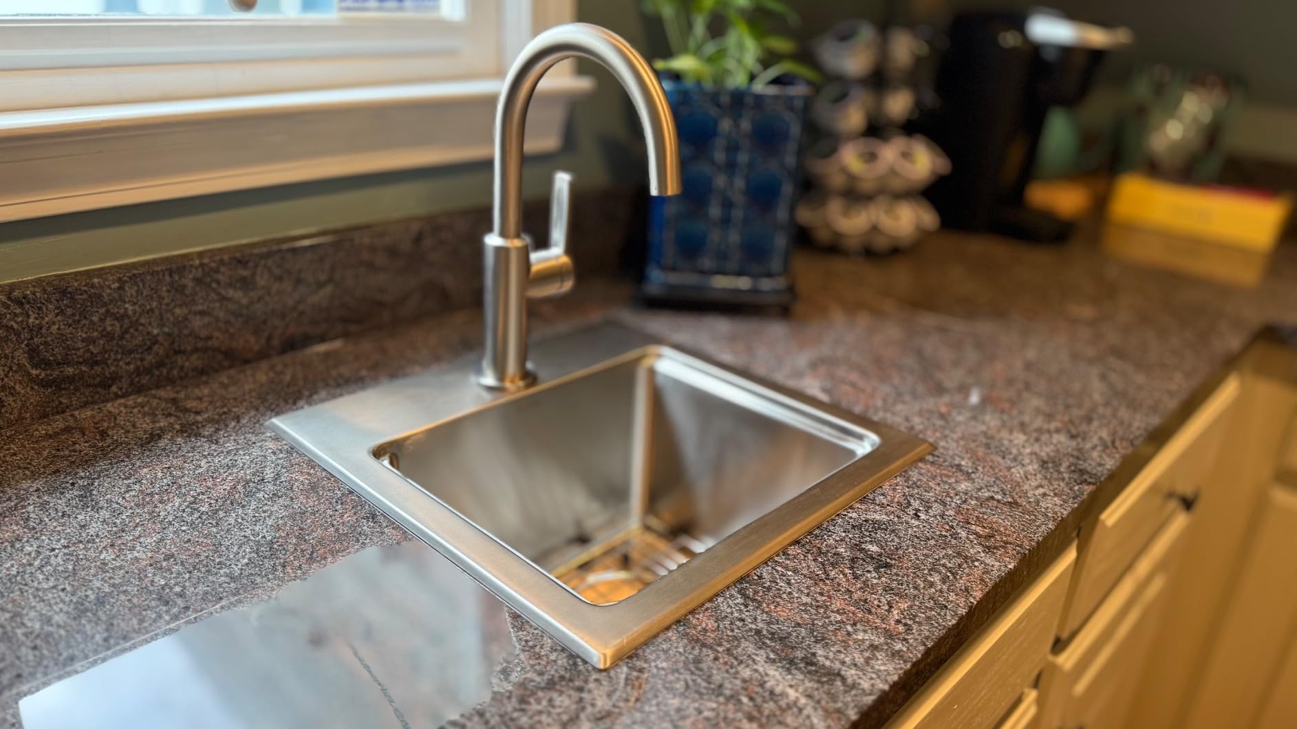 KRAUS Oletto Single Handle Kitchen Bar Faucet in Spot Free Stainless Steel, KPF-2822SFS customer photo 1