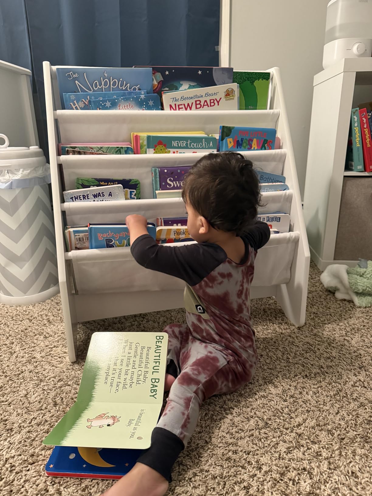 UTEX Kids Bookshelf Storage, Thick Cotton Sling Book Shelf for Kids Rooms customer photo 2