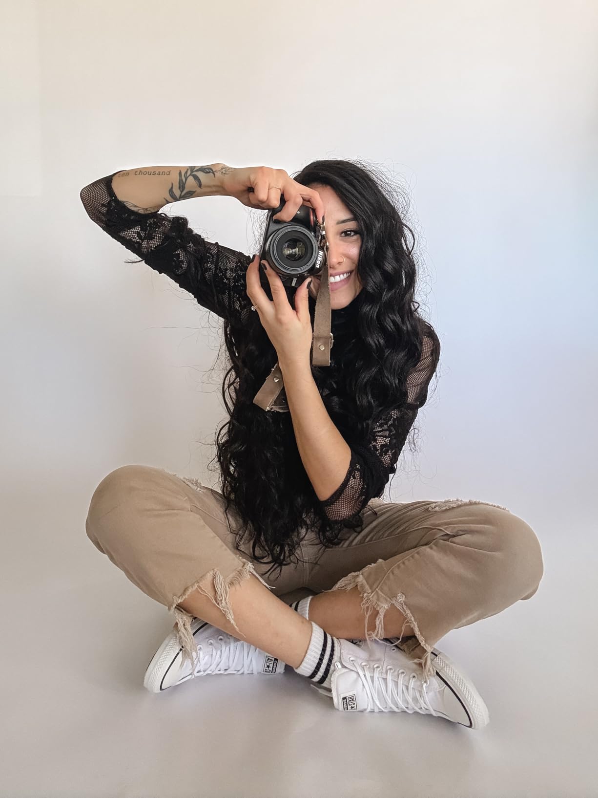 Yizhily Arctic White Paper Backdrop for Photoshoot, 53 in x 16.4 ft customer photo 1