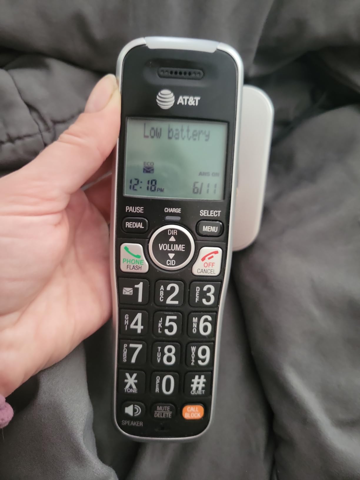 AT&T BL102-2 DECT 6.0 2-Handset Cordless Phone for Home with Answering Machine, Call Blocking, Caller ID Announcer, Audio Assist, Intercom, and Unsurpassed Range, Silver/Black customer photo 2