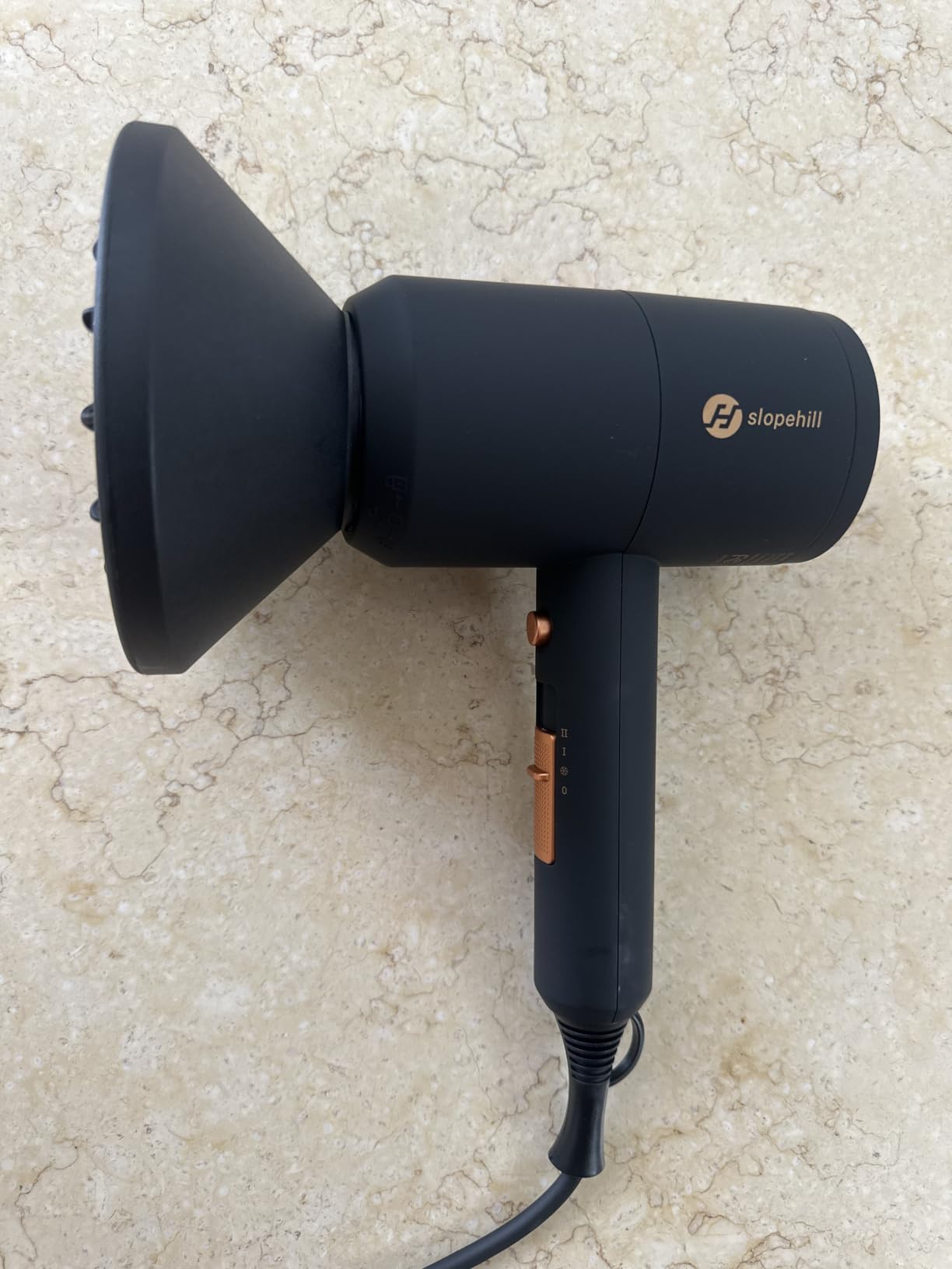 slopehill Professional Ionic Hair Dryer, Powerful 1800W Fast Drying Low Noise Blow Dryer with 2 Concentrator Nozzle 1 Diffuser Attachments for Home Salon Travel customer photo 2