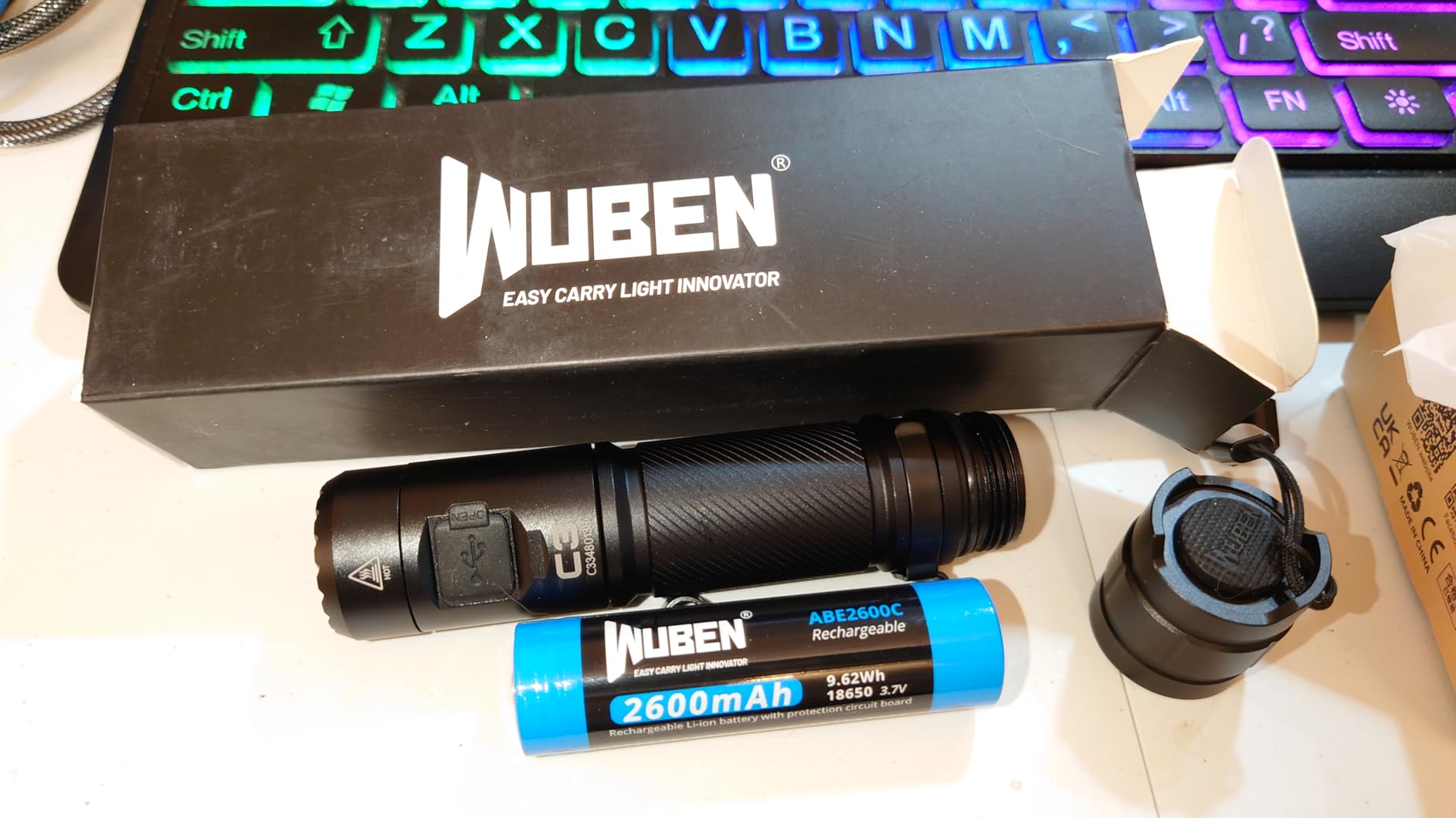 WUBEN C3 Flashlight 1200 High Lumens 6 Modes Rechargeable Flashlights | Super Bright IP68 Tactical Flashlight for Camping, Home, Emergency, Rescue, Hunting, Inspection, Repair, Tool Gifts for Men customer photo 1