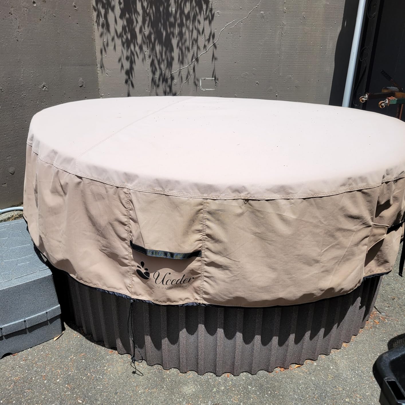 Round Hot Tub Cover Outdoor Waterproof Spa Cover Cap(83''x 20'') customer photo 1