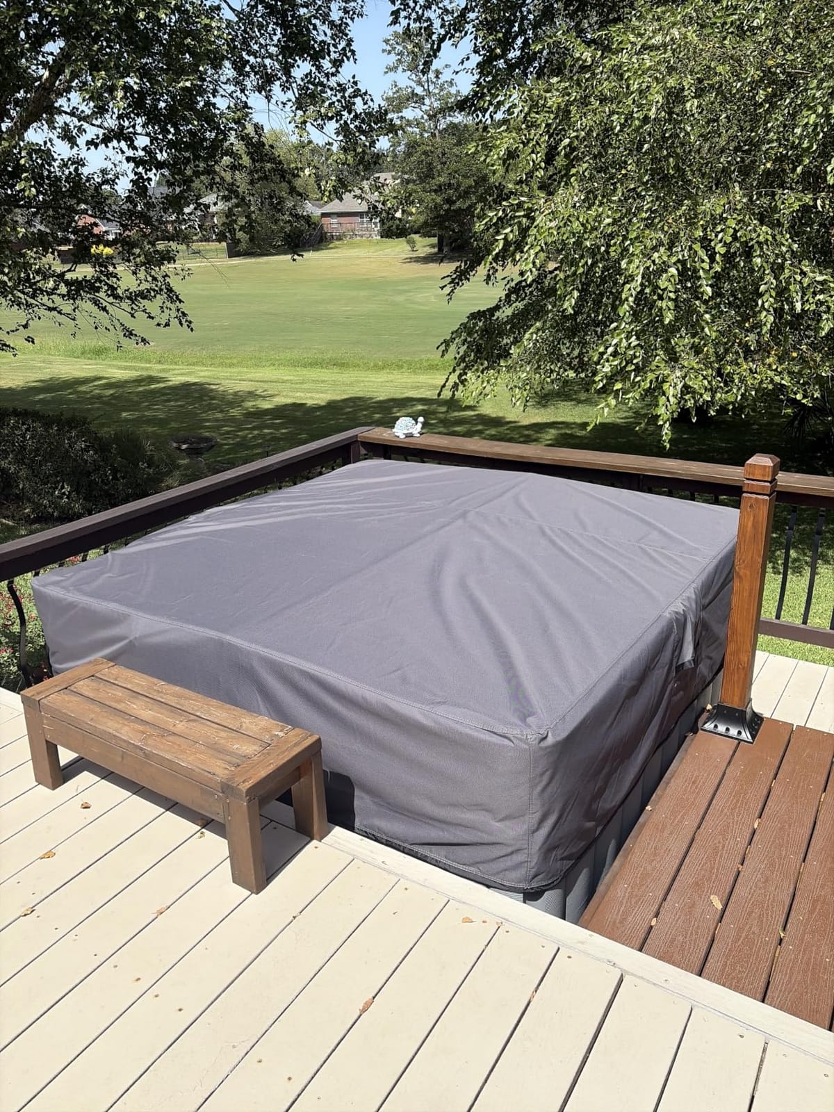 Round Hot Tub Cover Outdoor Waterproof Spa Cover Cap(83''x 20'') customer photo 2