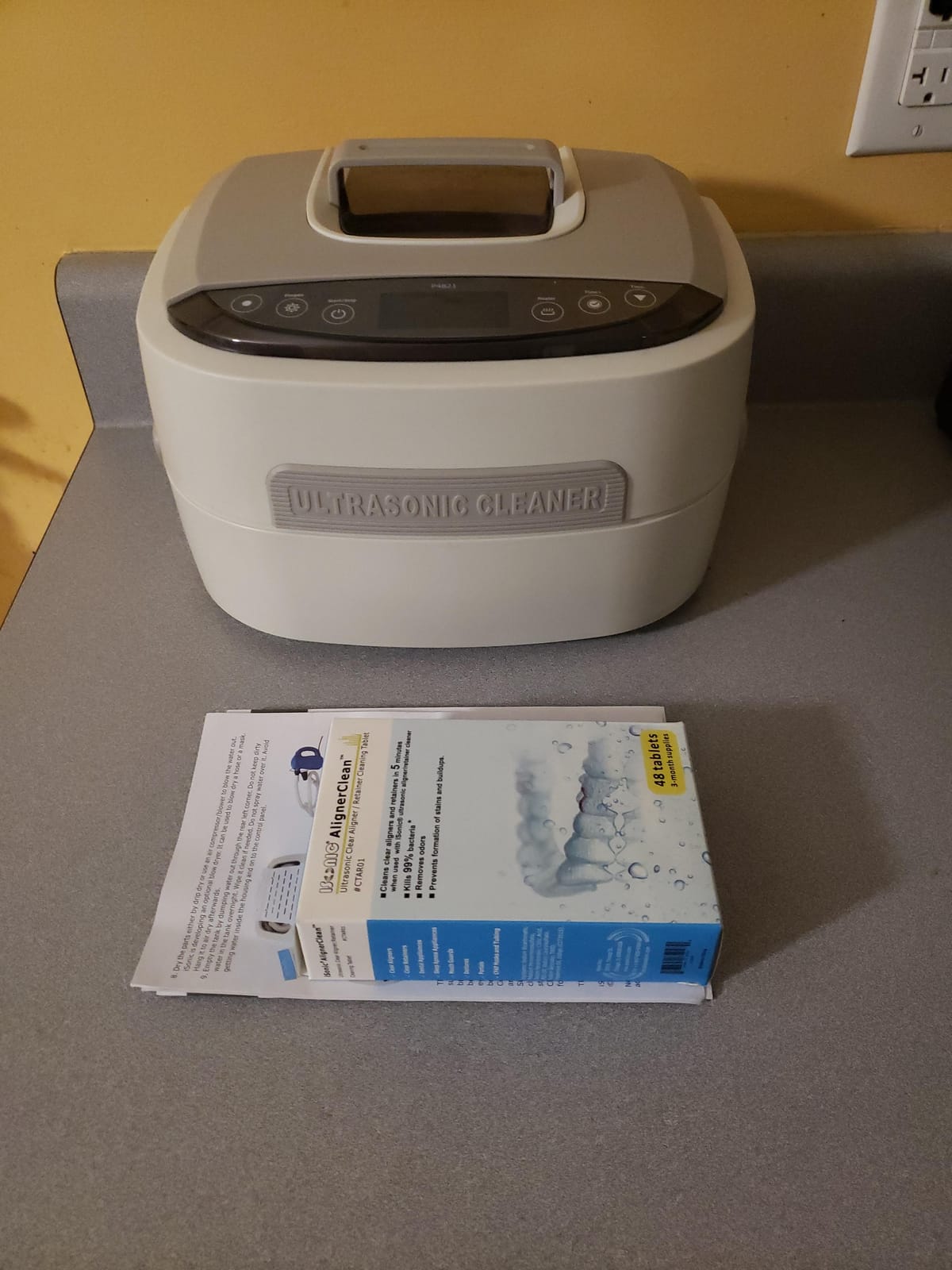 Ultrasonic CPAP Deep Cleaner (Small) P4821-CPAP, 2.6Qt/2.5L, 110V for North America, with SS. Weight Bracket, Cleaning Tablet, Beige customer photo 2