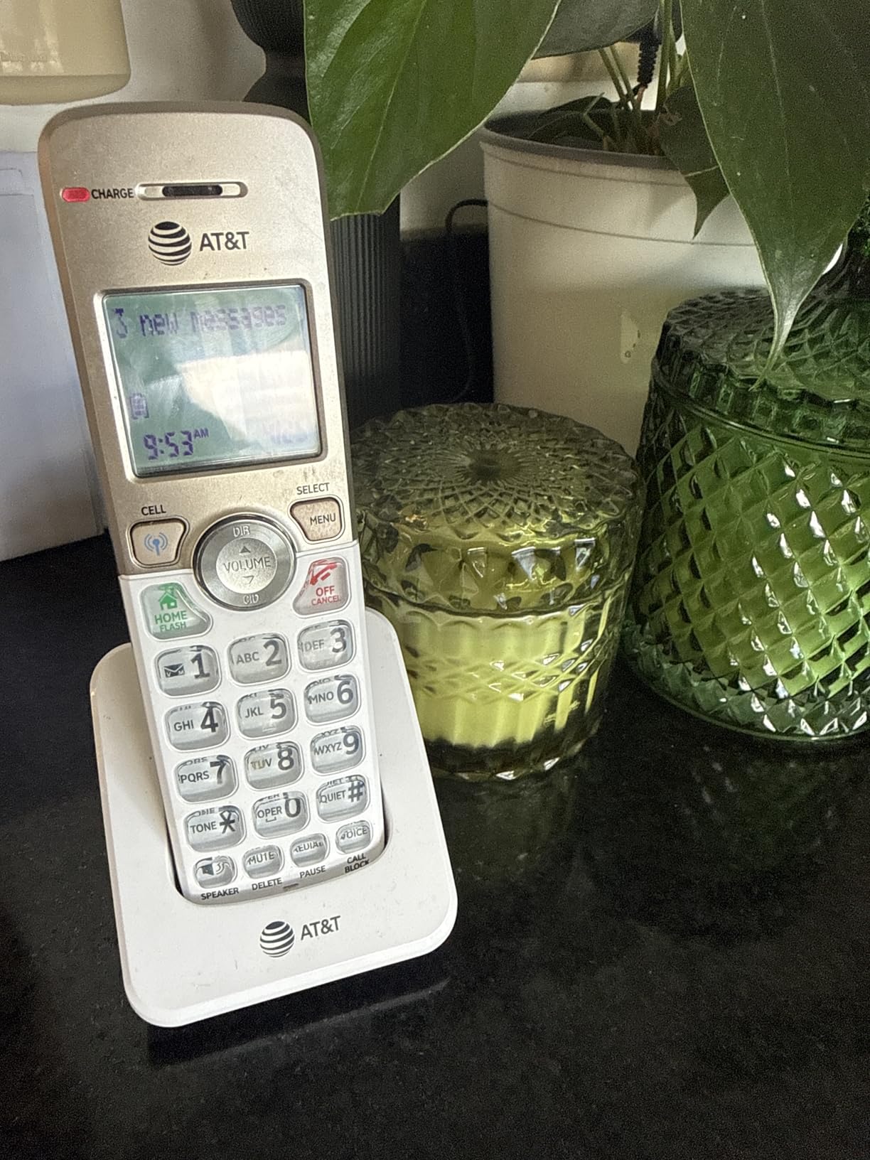 AT&T DL72219 DECT 6.0 2-Handset Cordless Phone for Home with Connect to Cell, Call Blocking, 1.8