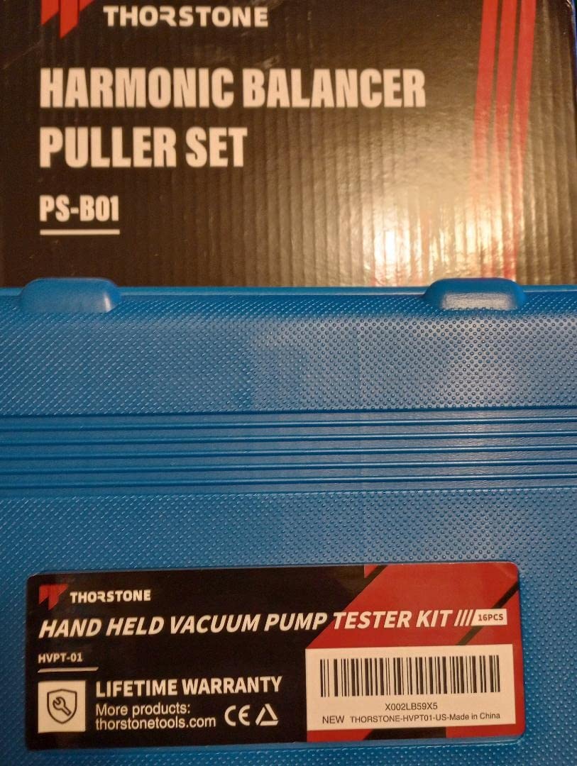 Thorstone 46pcs Harmonic Balancer Puller Set, Steering Wheel Puller, Blue customer photo 1