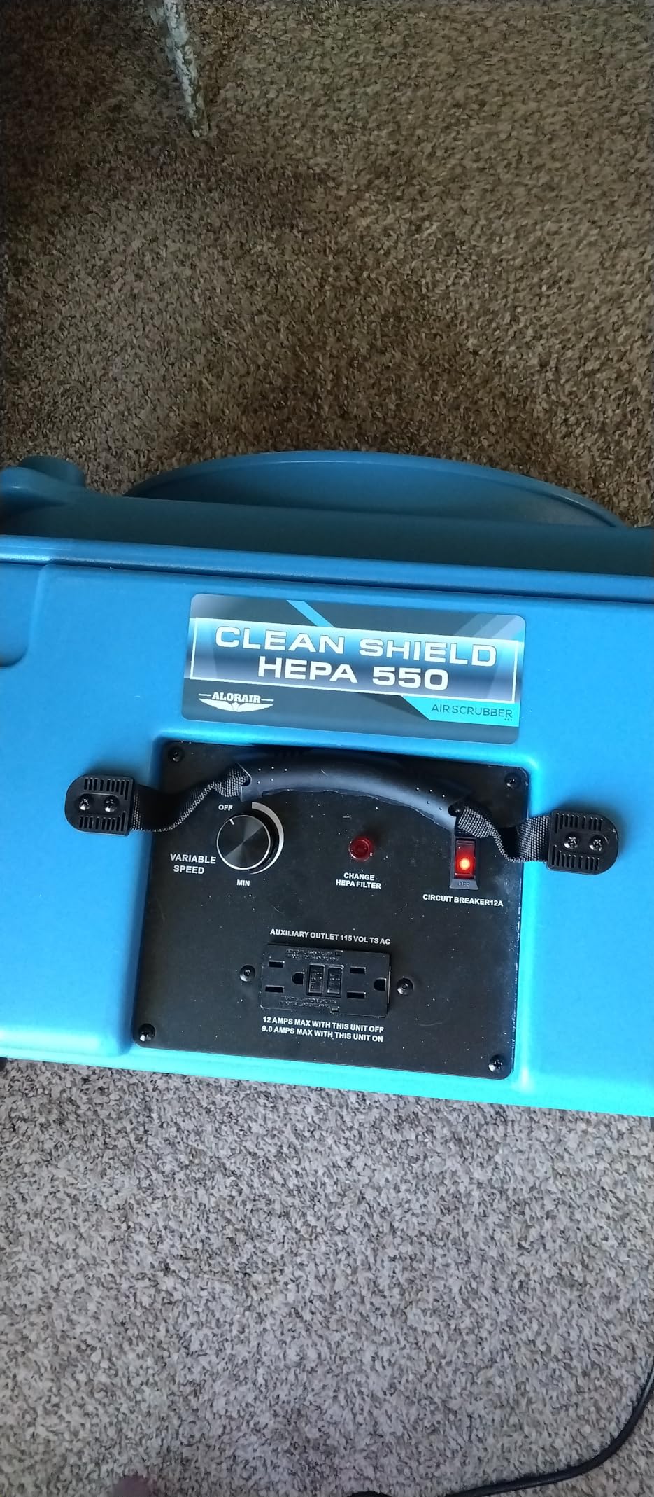 ALORAIR PureAiro HEPA Pro 870 Air Scrubber with UV-C Light Sterilization customer photo 1