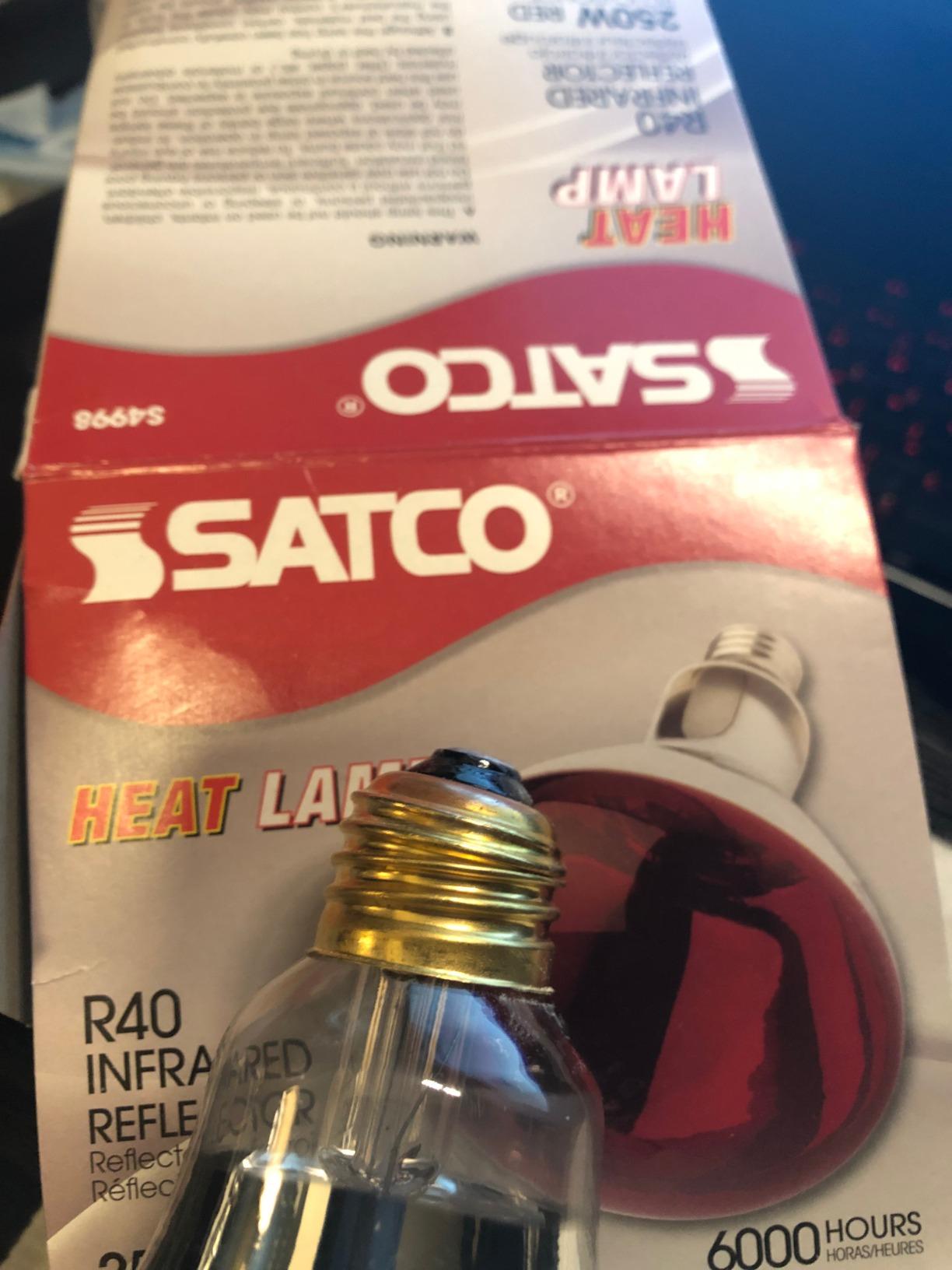 KOR 250W R40 Clear Incandescent Heat Lamp Bulbs, E26 Medium Base, 2-Pack customer photo 2