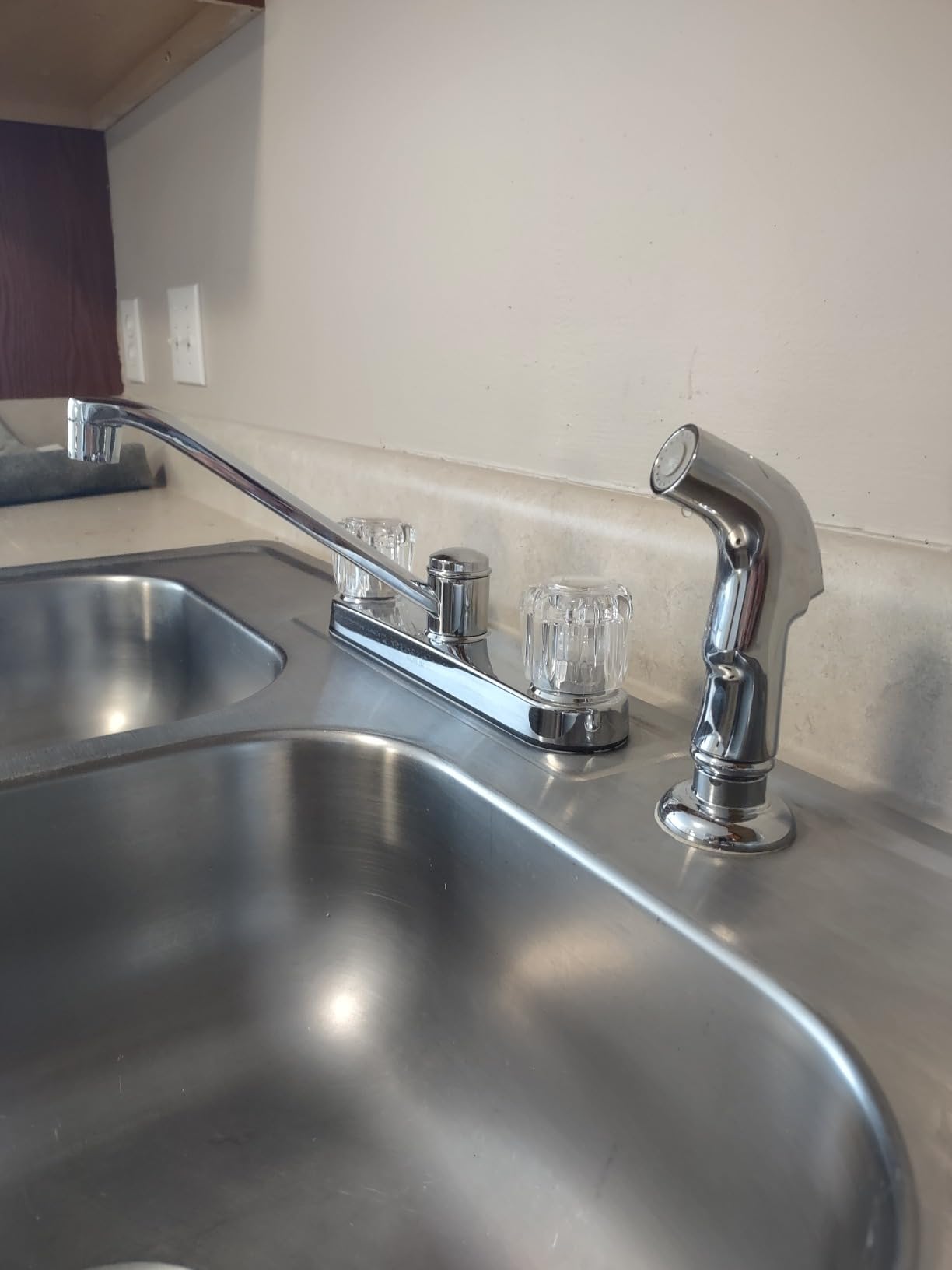 Aqua Vista Two-Handle Bathroom Sink Faucet, Chrome, Acrylic Handles customer photo 2