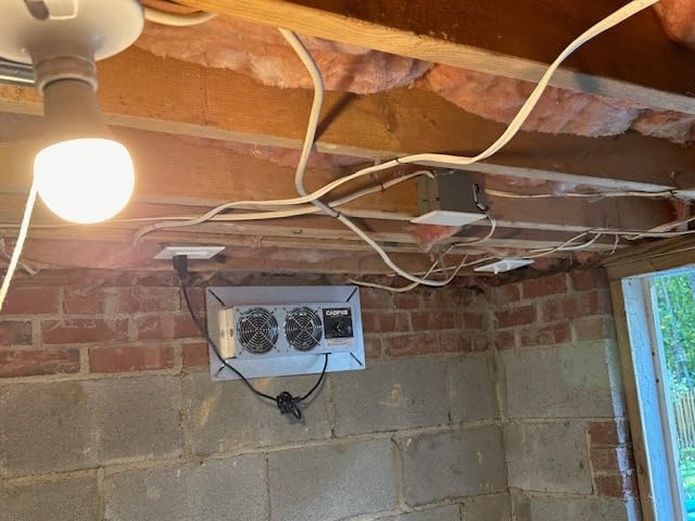 CADPXS Crawlspace Ventilation Fan, Crawlspace Fan Vent with Humidistat | Dehumidistat & Freeze Protection Thermostat, for Crawl Spaces/Basement/Garage/Attic/Hydroponics Grow Tents (220 CFM Air Out) customer photo 2