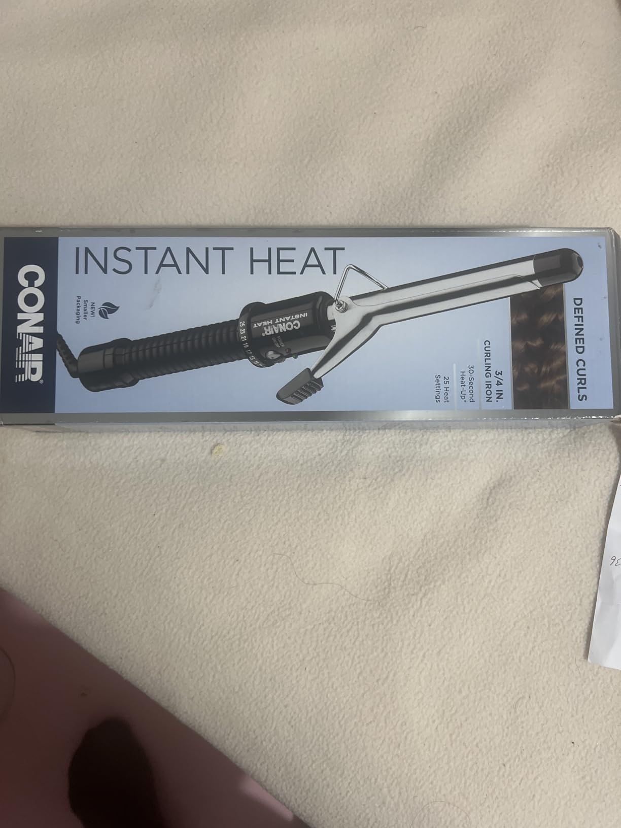Conair Curling Iron, Fine to Thick Hair, 1-in. Barrel, Black/Silver customer photo 2