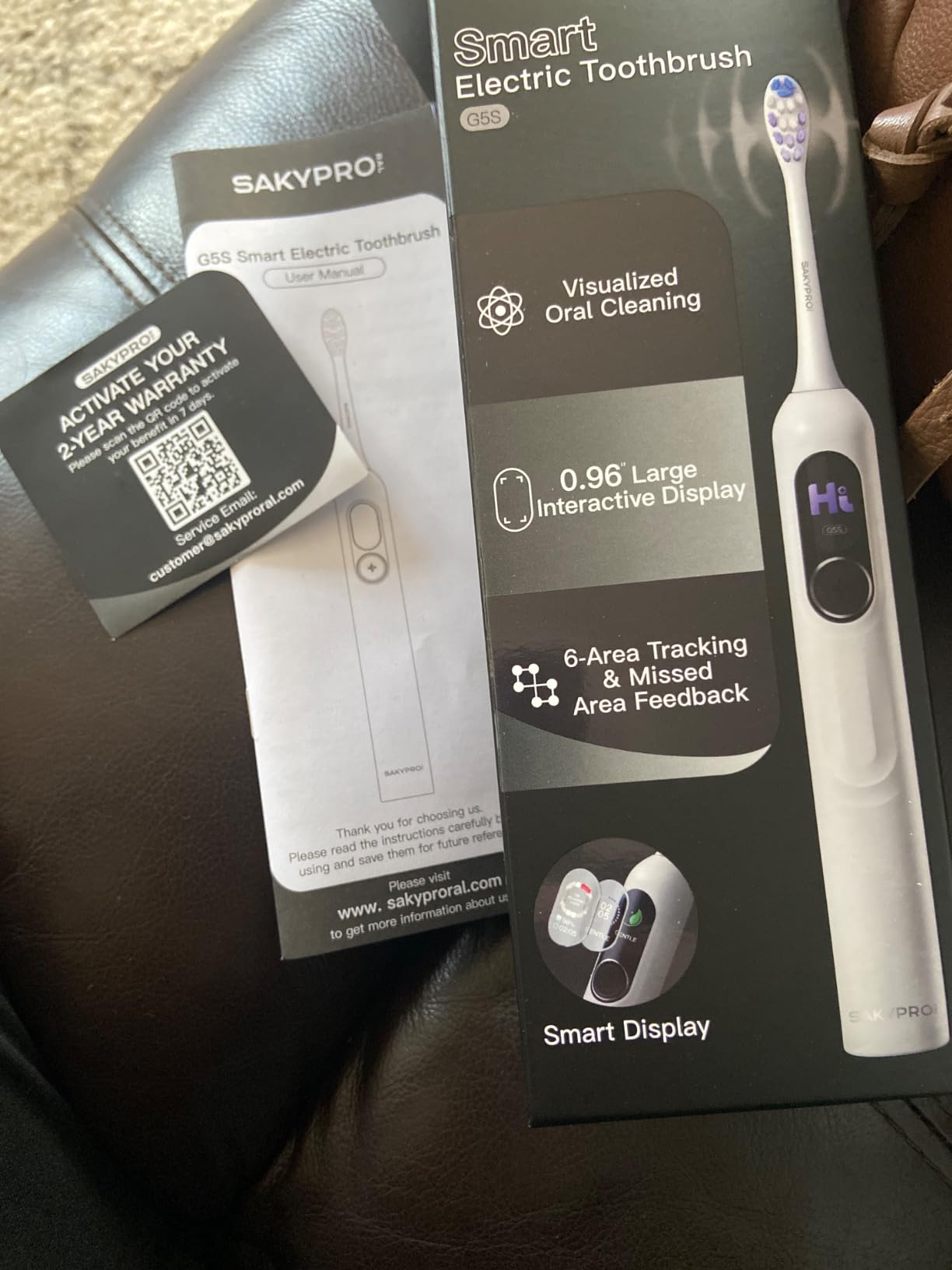 SAKYPRORAL Kids Electric Toothbrush for Teens Tween (6-15Y), Smart AI Screen with Brushing Score customer photo 1