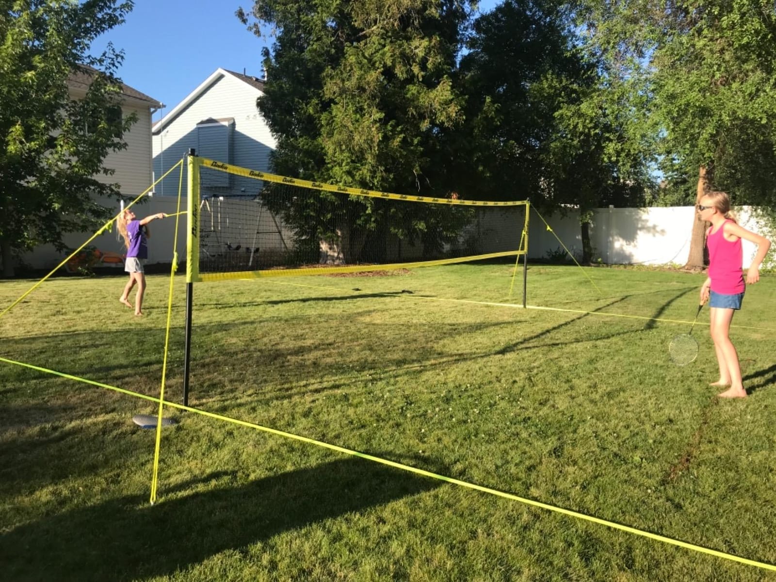 Baden Champions Portable Badminton Set Regulation Net, 4 Racquets, 3 Shuttlecocks, Boundary & Carry Bag Ideal for Backyard Fun with Friends and Family from Kids to Adults customer photo 2