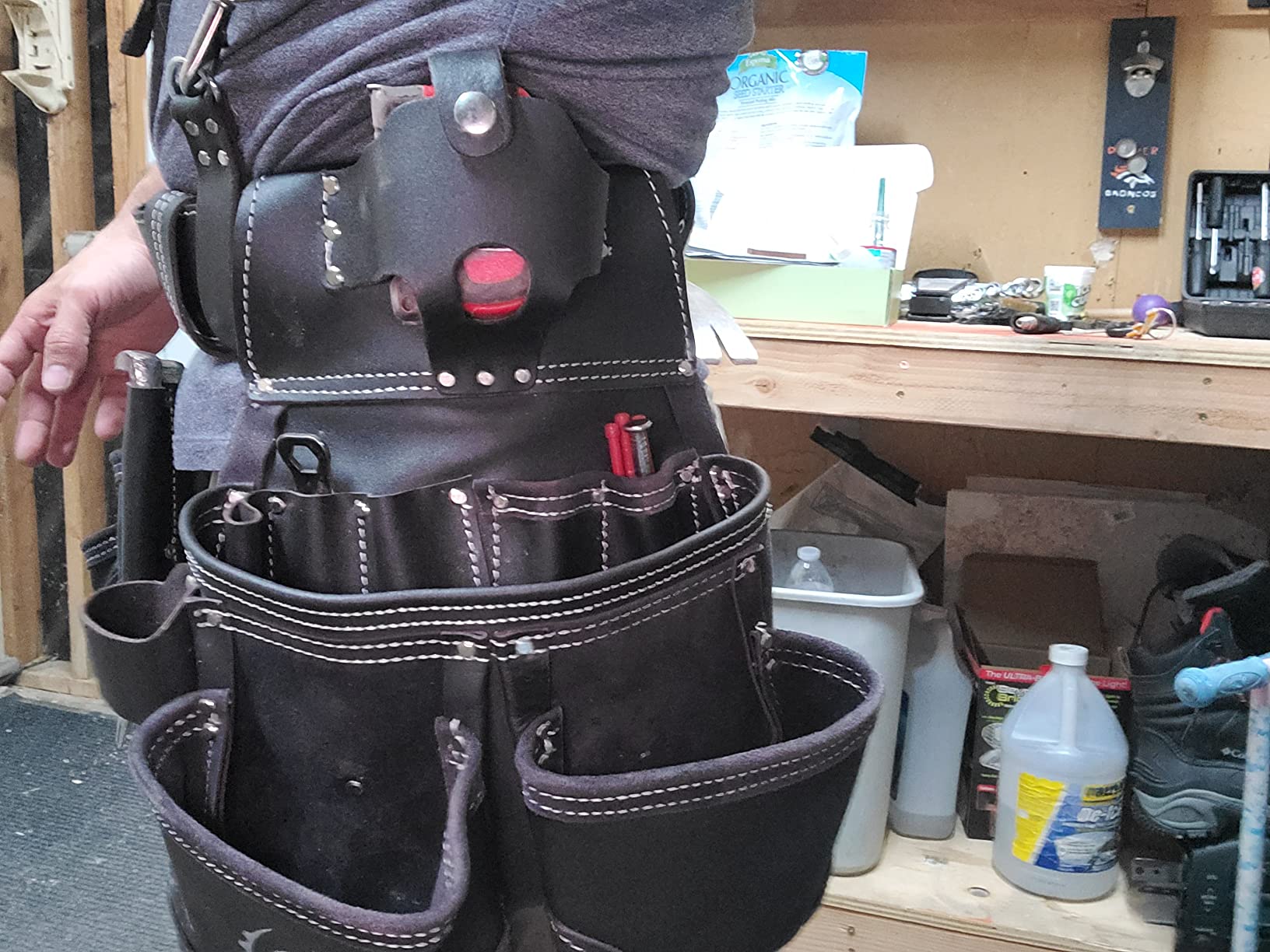 LAUTUS Oiled Tanned Rig Tool Belt/Pouch/Bag, Carpenter, Construction customer photo 2
