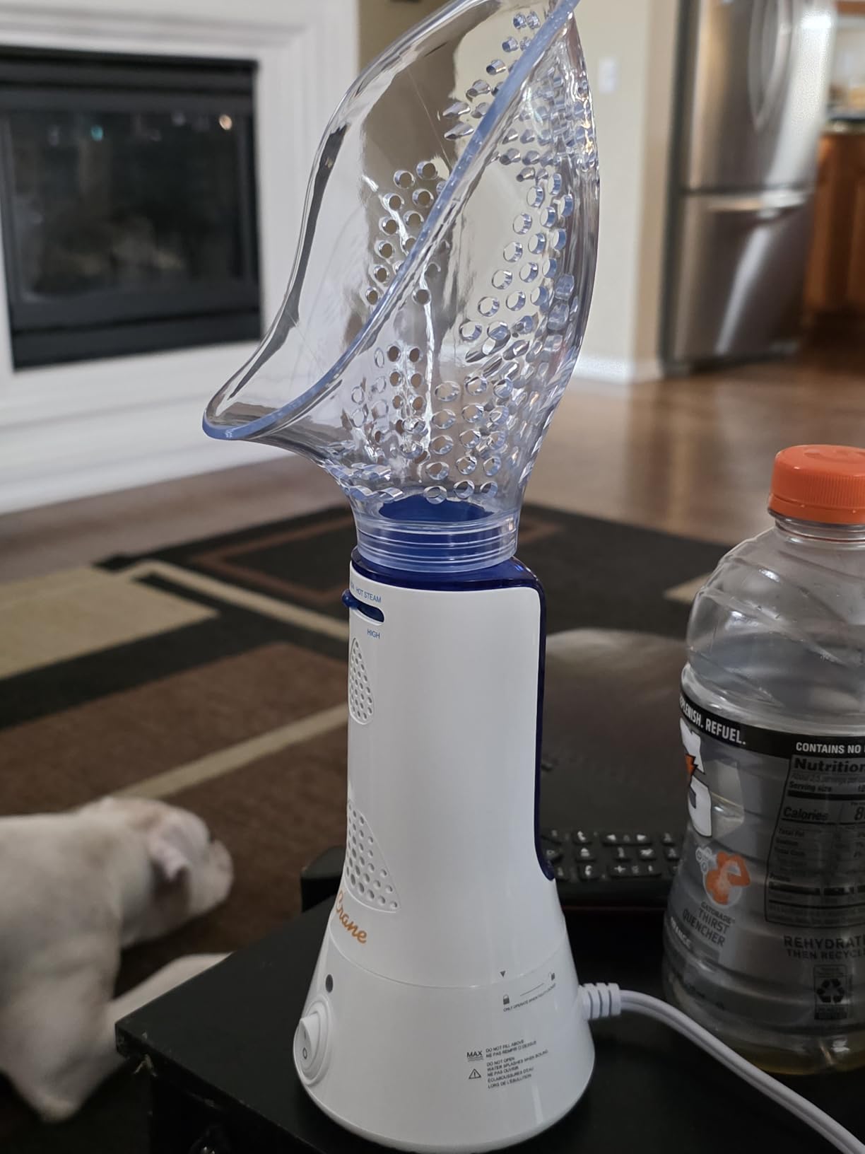 Crane Corded Personal Steam Device for Sinus, Congestion, & Cough Relief, Vapor Pad Compatible, White, 30 ml customer photo 2