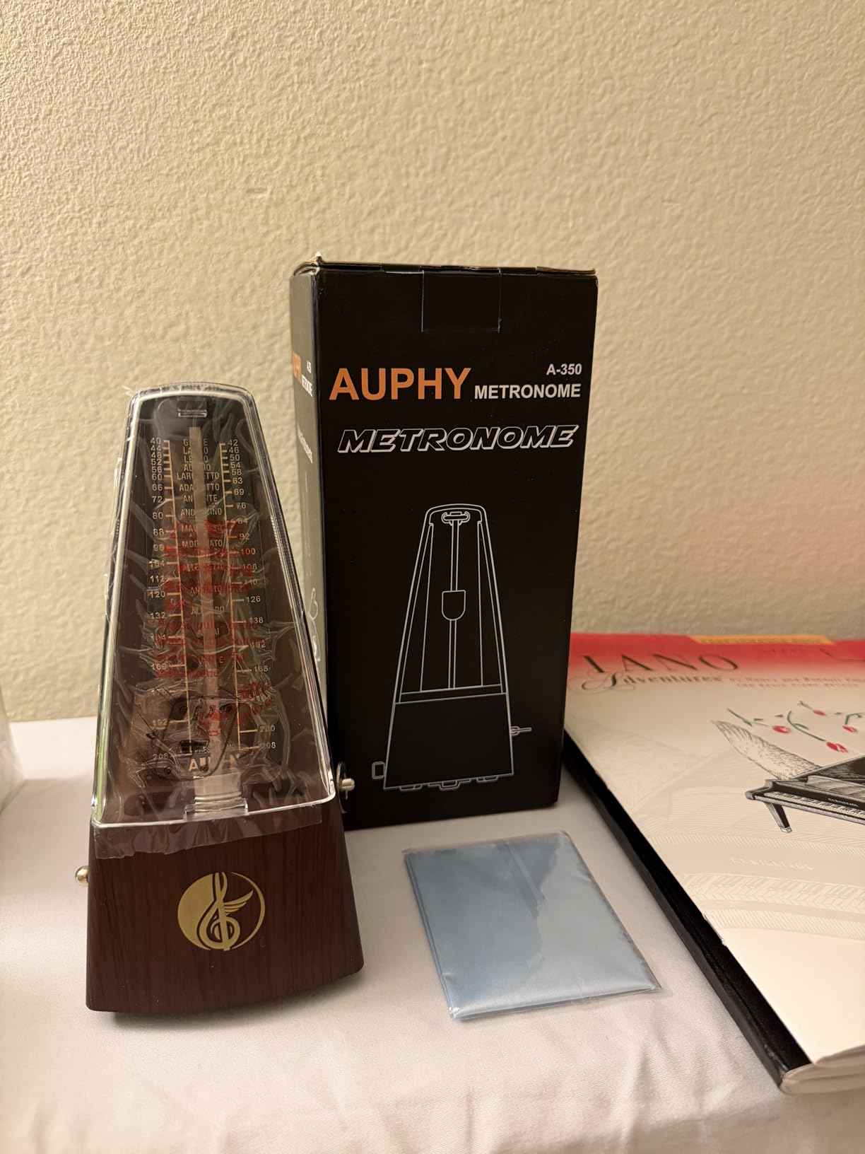 M350 AUPHY Mechanical Metronome with Accent Bell, Classic Shape, Accurate Beat, Multiple Beat Modes, Suitable for Piano Guitar Drums Violin Saxophone etc customer photo 1