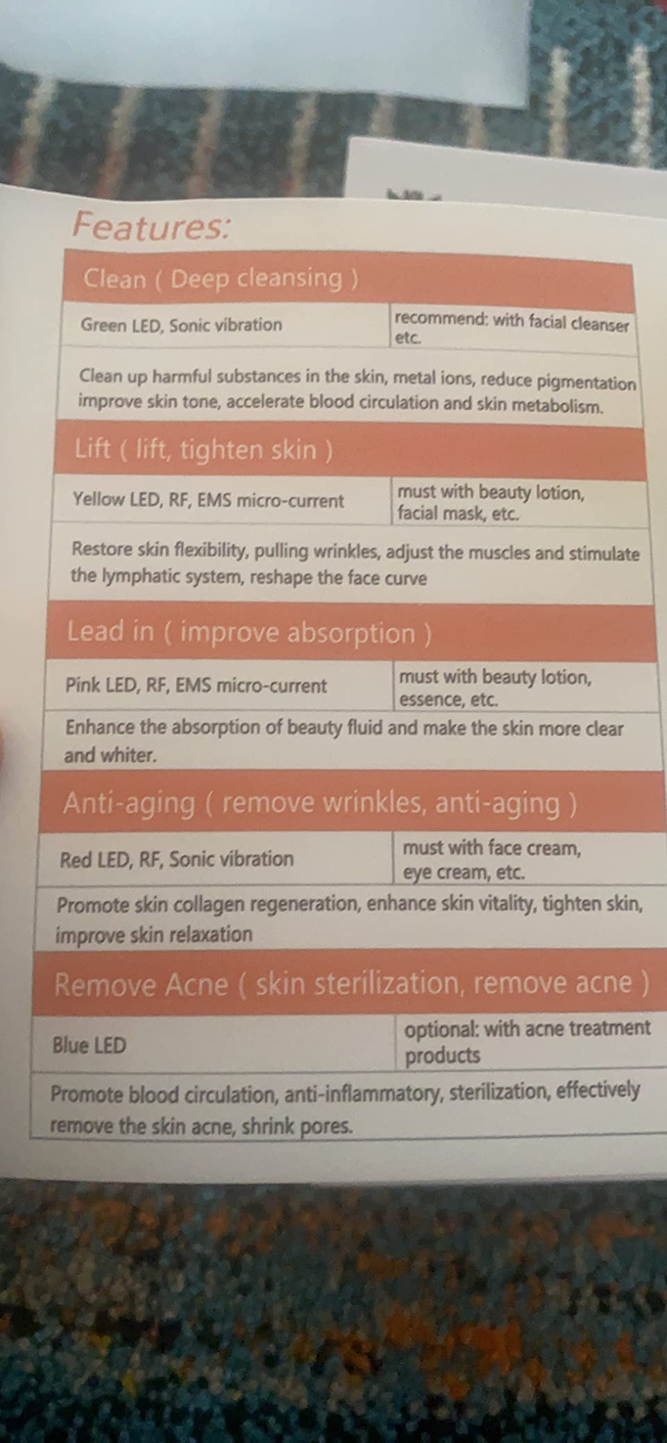 High Frequency Facial Machine 5 in 1 Facial Massager Micro-Current Recharable Facial Frequency Device customer photo 2
