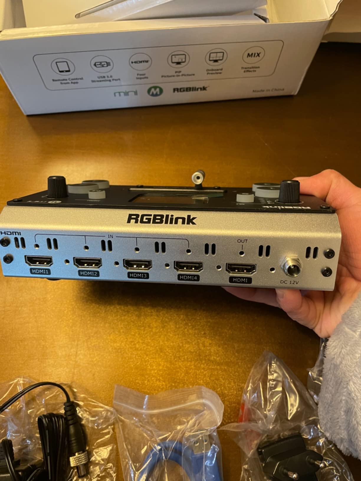 RGBlink Mini Video Mixer Switcher with 4 x HDMI Inputs 2K Input/Output Real Time Live Streaming, Support Output 6 Pictures PVW and PGM, for Facebook, YouTube, Instagram, Tiktok, RTMPS customer photo 1