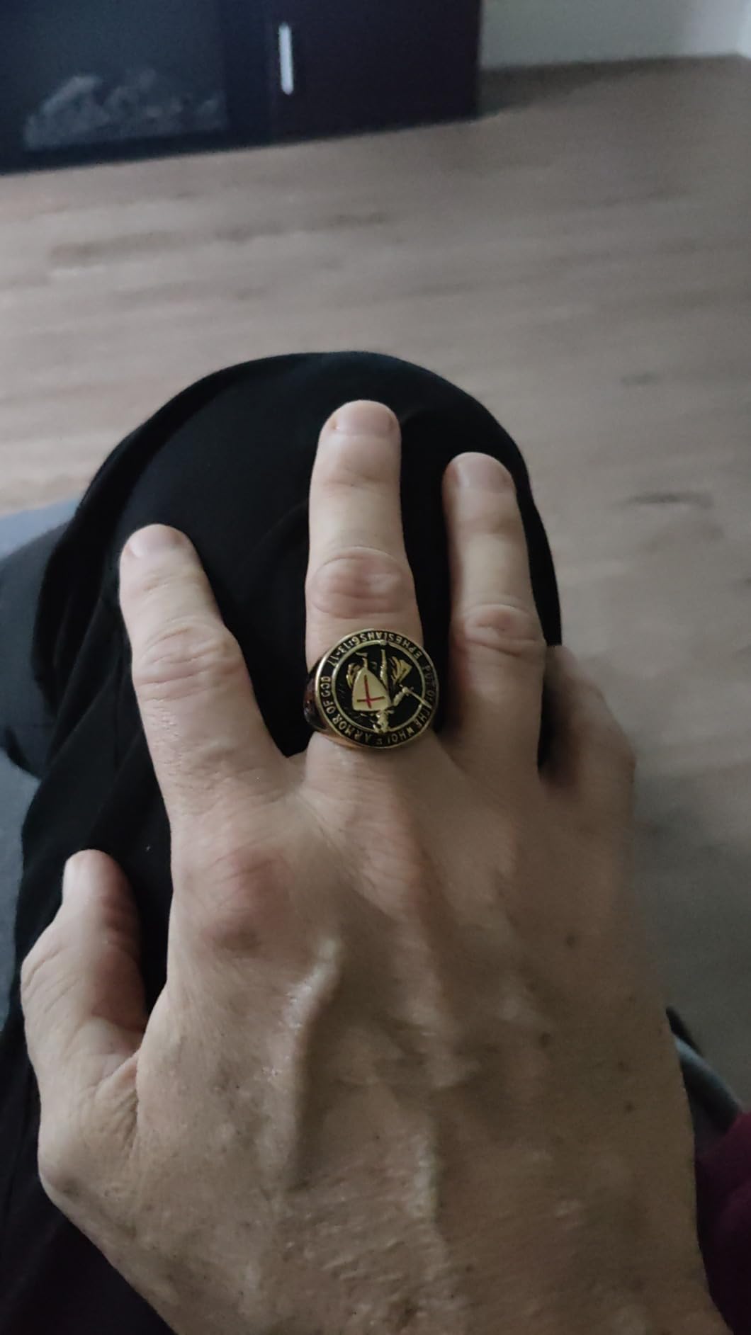 HZMAN Knights Templar Stainless Steel Rings for Men customer photo 1