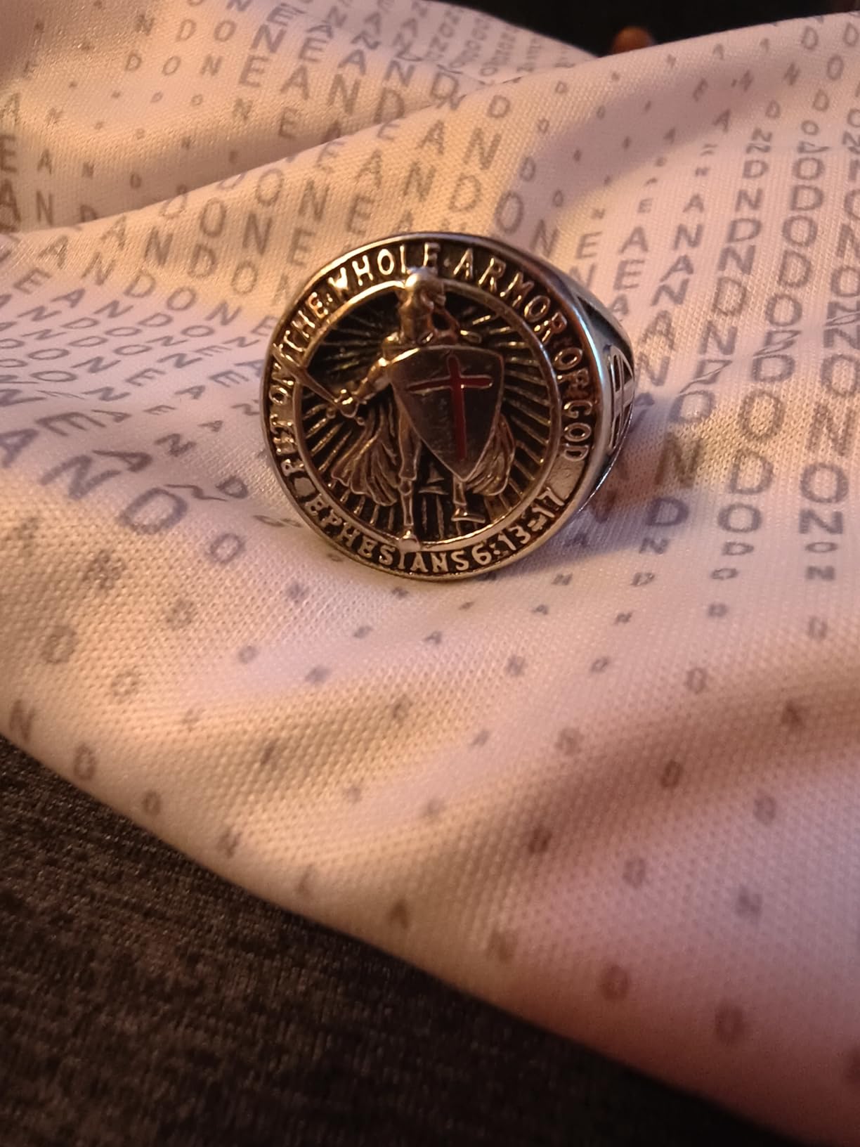 HZMAN Knights Templar Stainless Steel Rings for Men customer photo 2