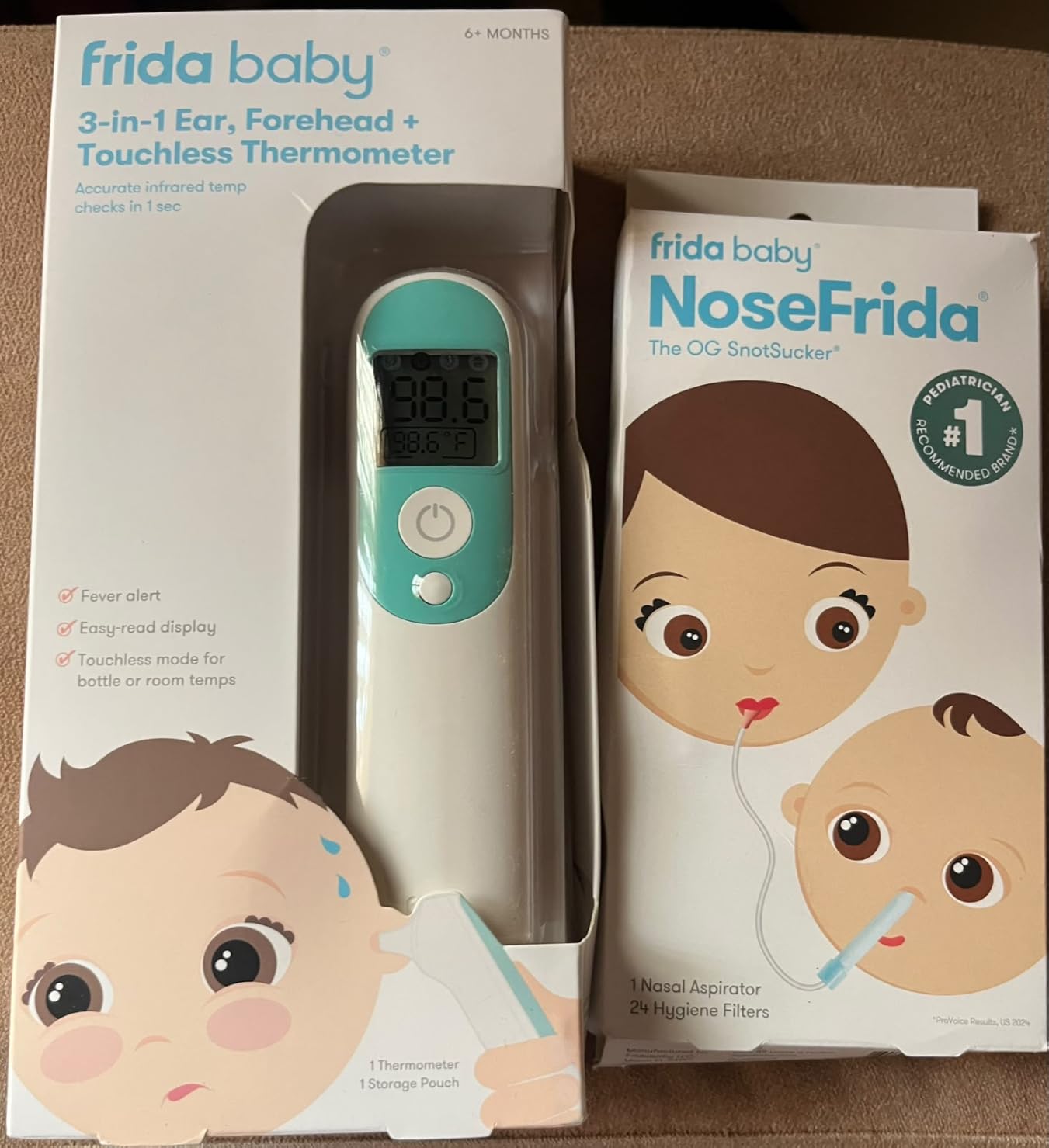 Frida Baby 3-in-1 Infrared Thermometer for Ear, Forehead & Touchless | Fever Thermometer for Babies, Infants, Toddlers, Kids & Adults, Fast, Accurate & Reliable Readings customer photo 2