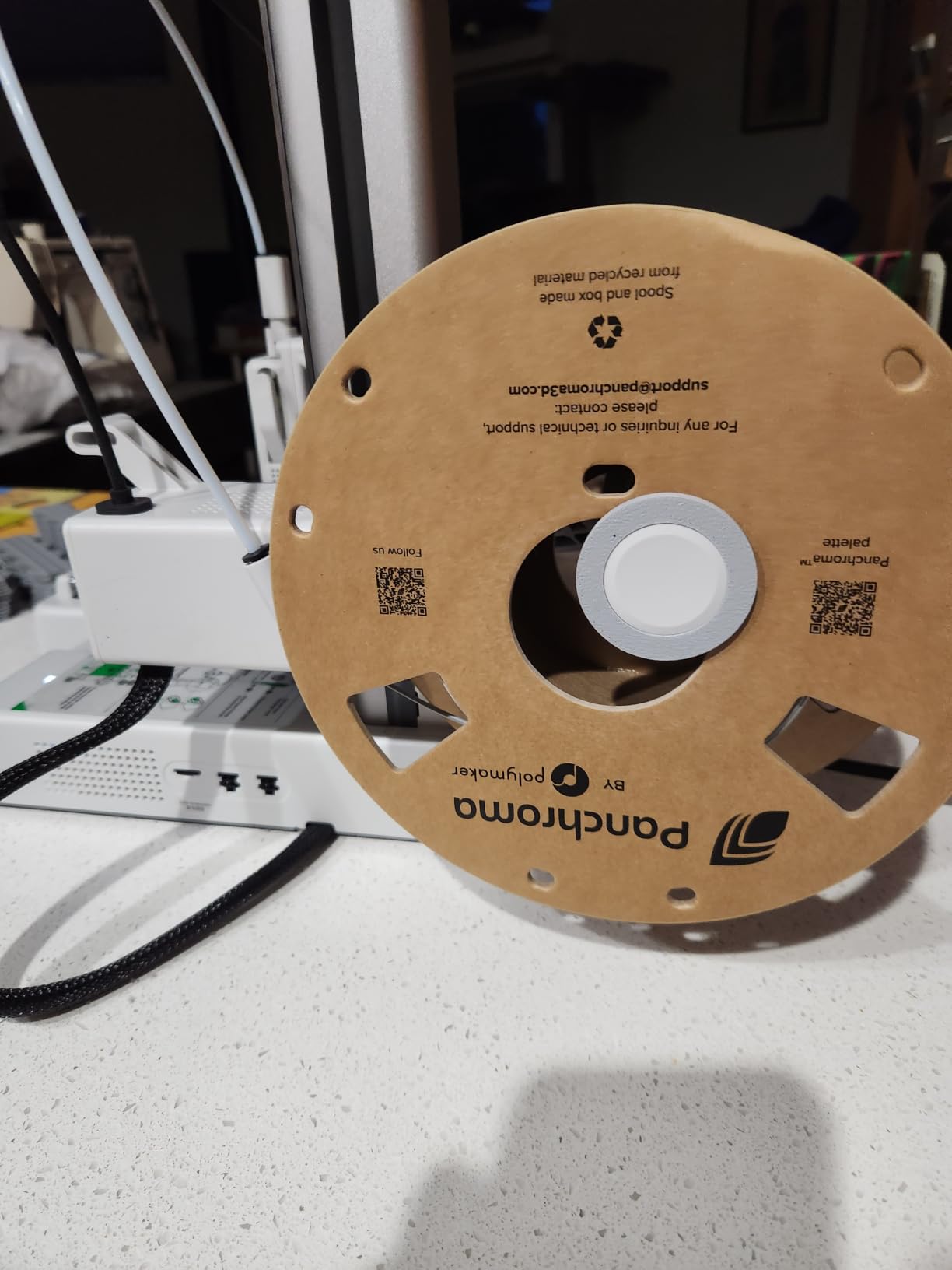 Polymaker Matte PLA Filament 1.75mm, 1kg, Cotton White customer photo 1