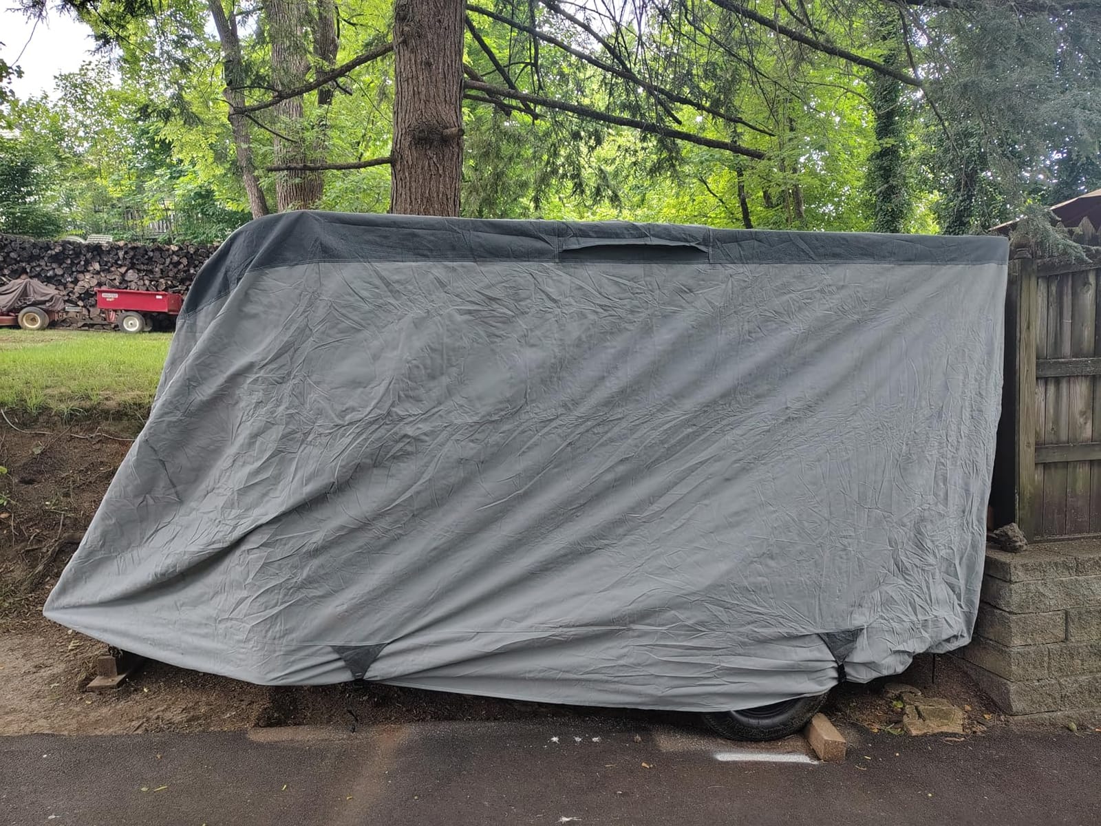 GEARFLAG Travel Trailer Cover Camper Cover Multi-Layers with Reinforced Windproof Side-Straps Anti-UV Water-Resistance Heavy Duty for Motorhome (Fits 15' - 17') - Ideal for rv & Trailer Covers customer photo 2