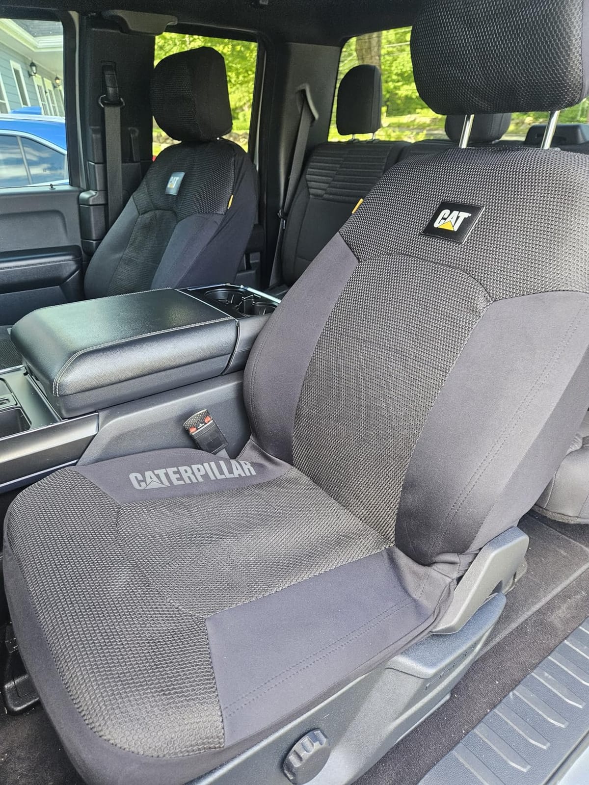 Cat MeshFlex Automotive Seat Covers for Cars Trucks and SUVs - Gray Car Seat Covers for Front Seats, Truck Seat Protectors with Comfortable Mesh Back, Set of 2 | Airbag Compatible Interior Protection for Trucks, Suv, and Cars - (2) Front Seat Protectors Automotive and Truck Accessories customer photo 1
