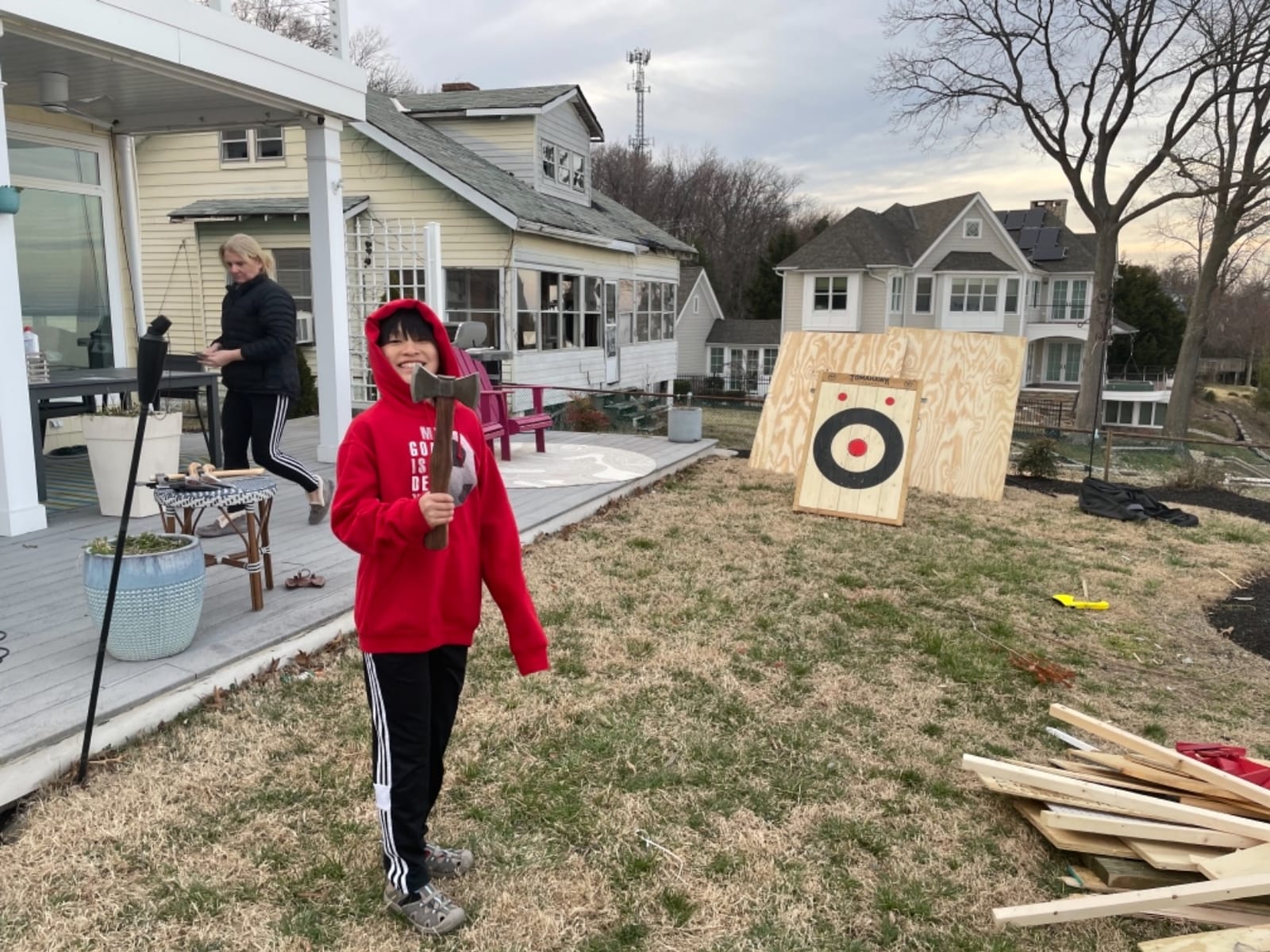 2-Ring Foldable Axe and Knife Throwing Target customer photo 2