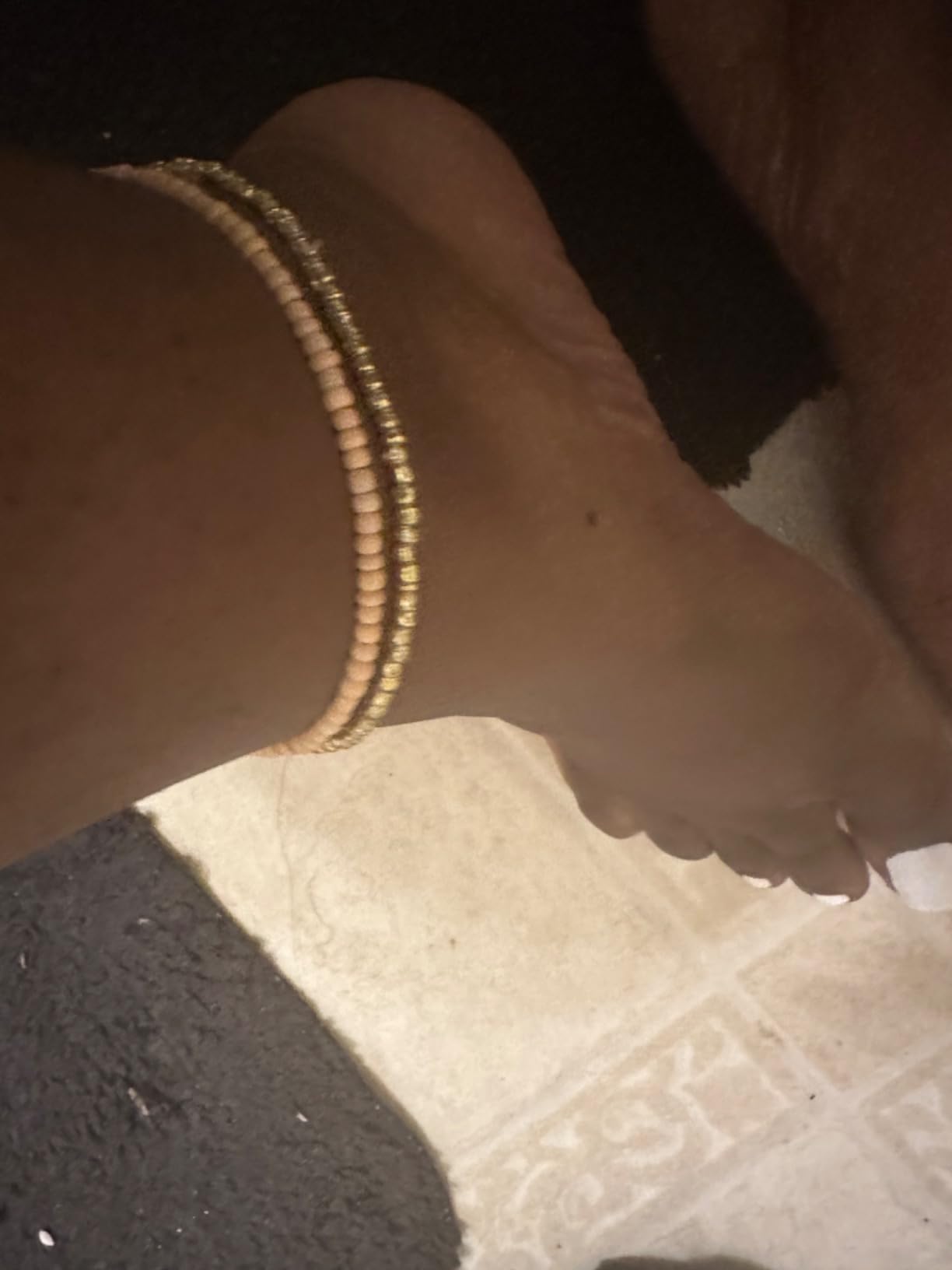 Boho Handmade Beaded African Anklets Multicolor Women Stretch Seed Beads Rainbow Ankle Bracelets Glass Bead Bracelet Elastic Foot and Hand Chain Jewelry (7PCS) customer photo 1