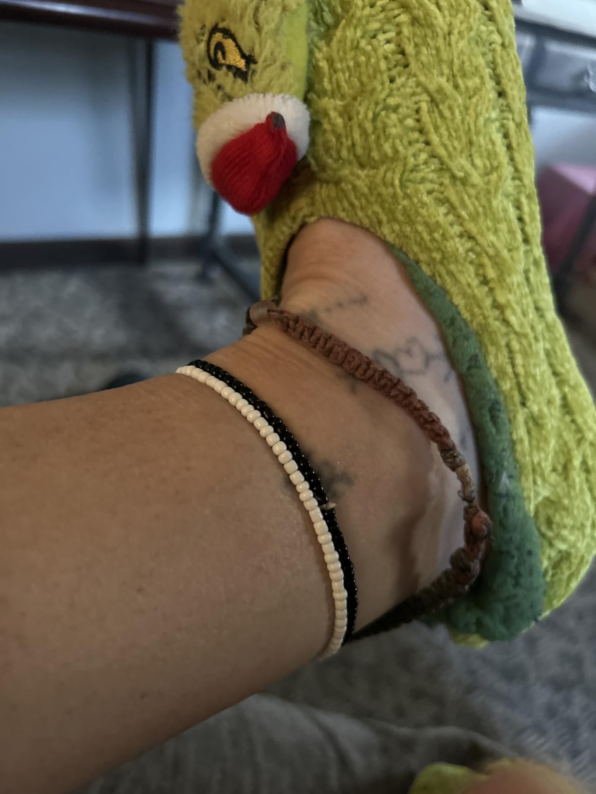 Boho Handmade Beaded African Anklets Multicolor Women Stretch Seed Beads Rainbow Ankle Bracelets Glass Bead Bracelet Elastic Foot and Hand Chain Jewelry (7PCS) customer photo 2